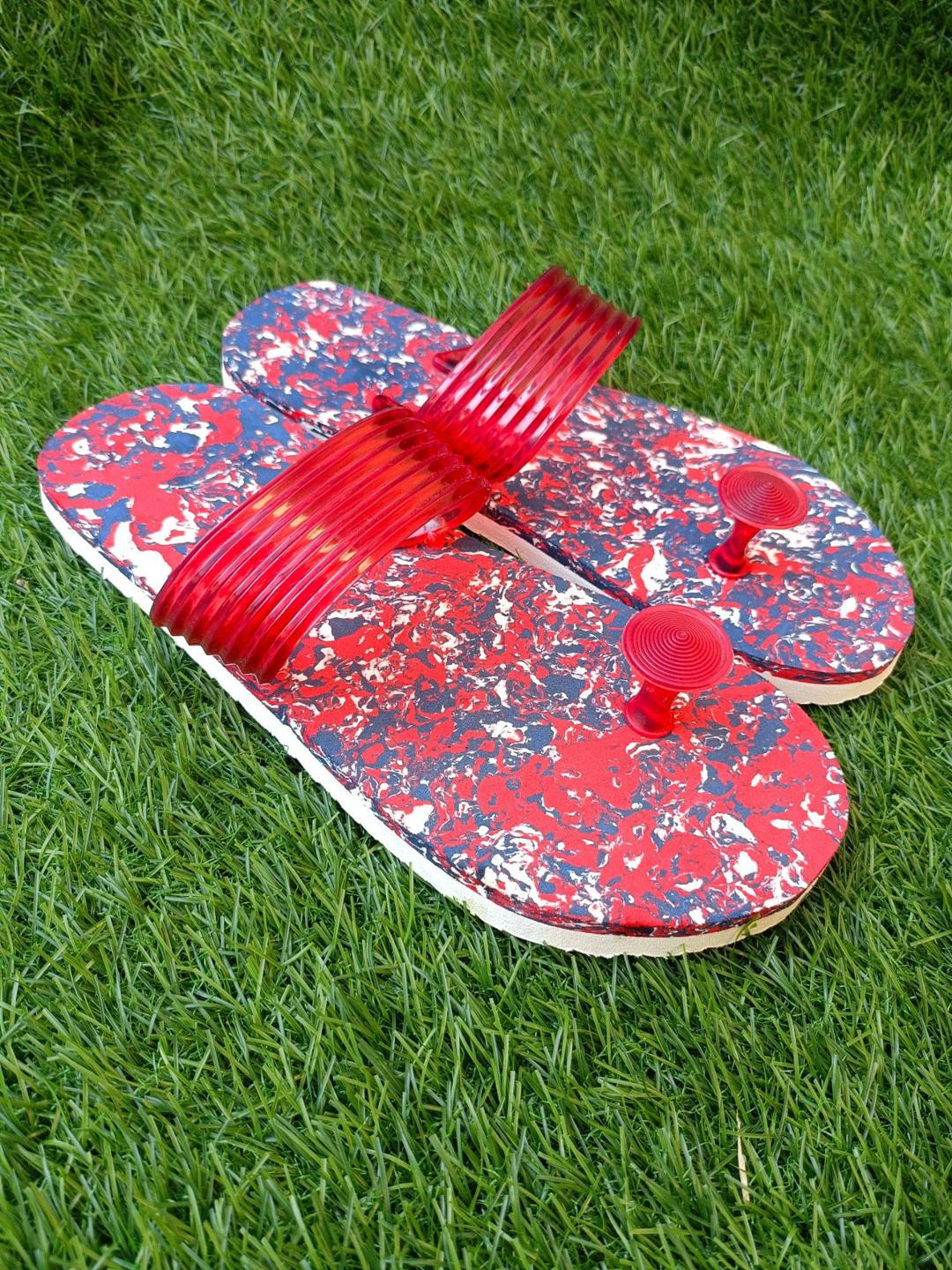 ADJ Men Red Flip Flops