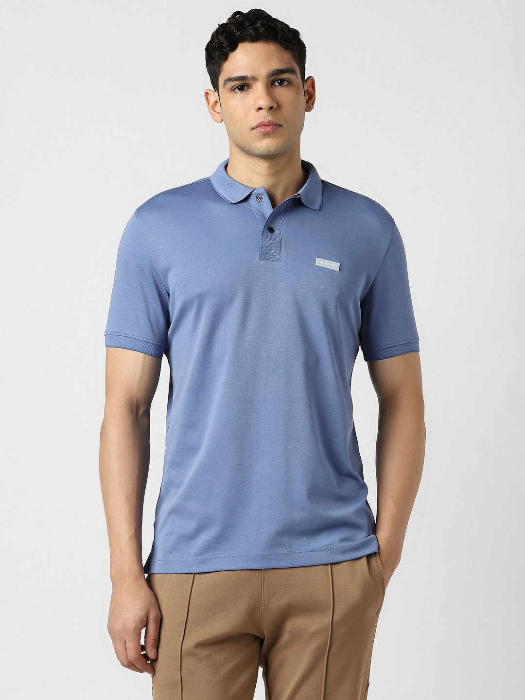 Van Heusen Flex Textured Polo Collar Short Sleeves T-shirt