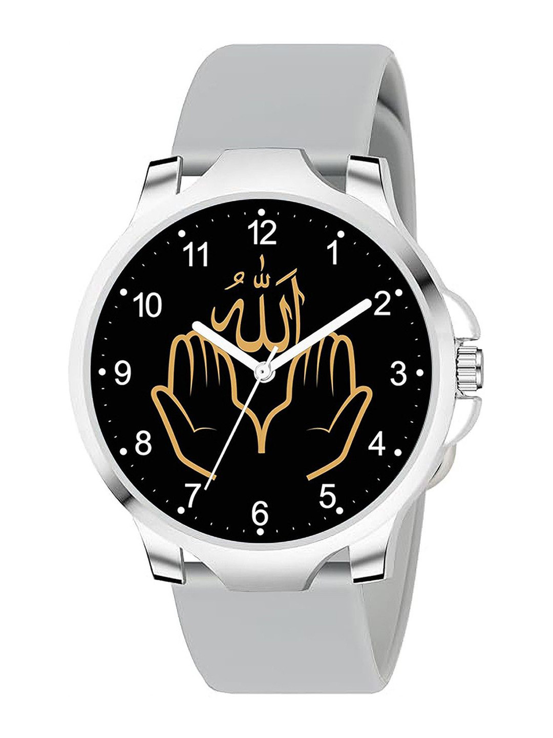 Gopal Shopcart Unisex Round Dial & Analogue Watch 3KANSLV-Islamic-NUM03-GERY-801_SH