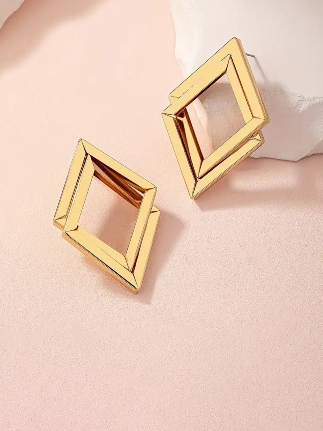 Sparking Dazzle Diamond Shaped Drop Earrings