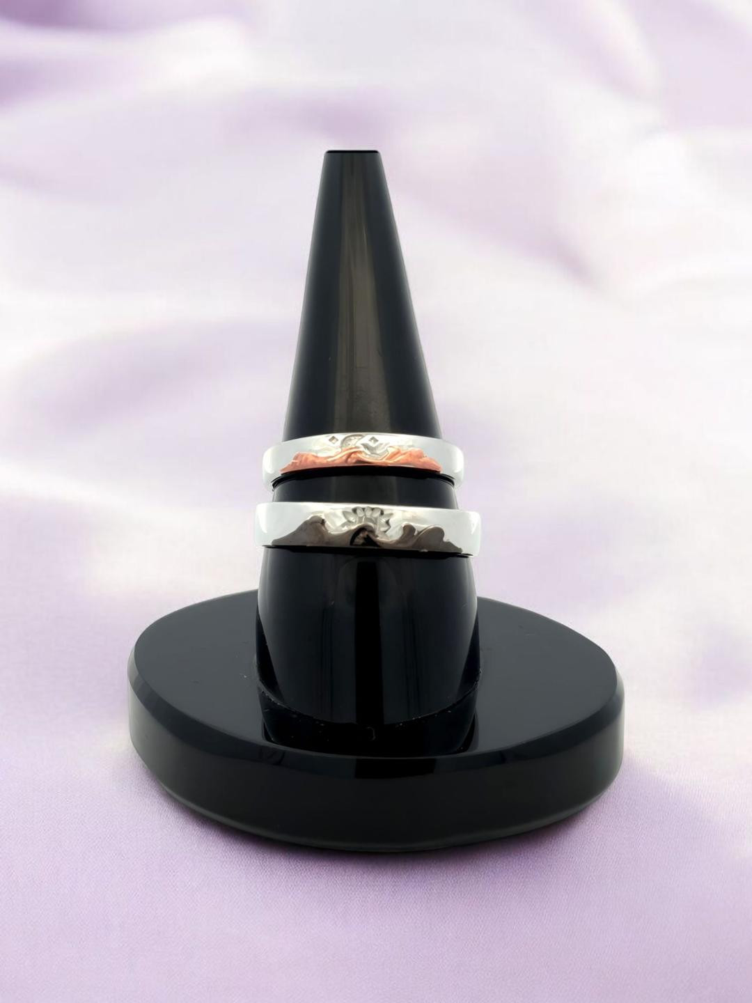 SilverAura 925 Sterling Silver Couple Engagement Ring