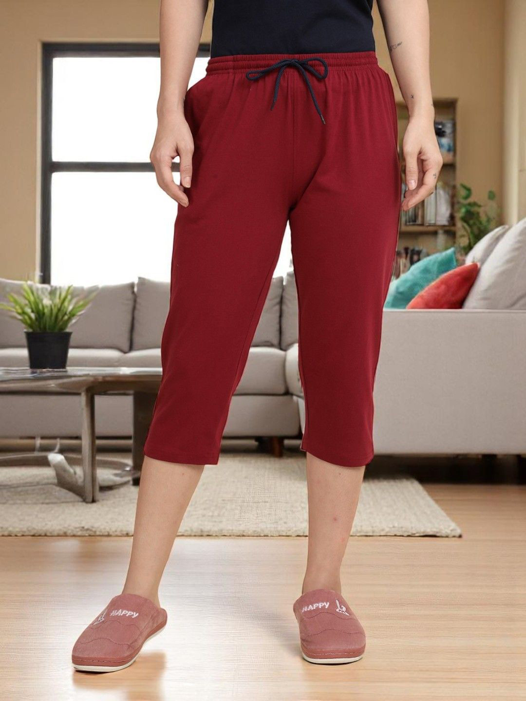 Kryptic Relaxed Fit Pure Cotton Capris