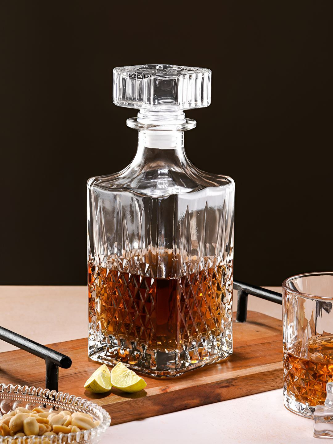 ceradeco Transparent Dishwasher and Microwave Safe Glass Decanter
