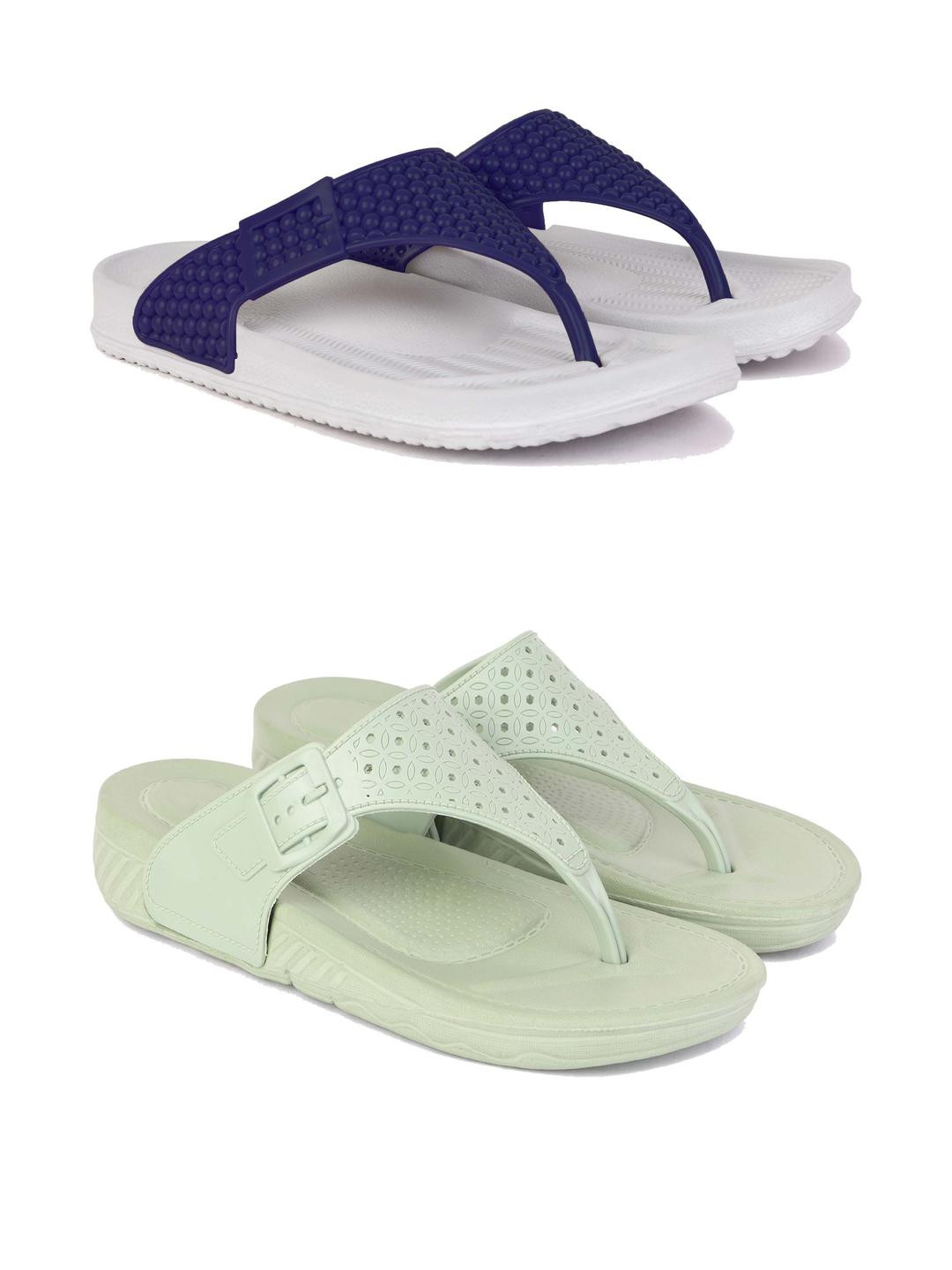 PENNEN Women Multicoloured Thong Flip-Flops