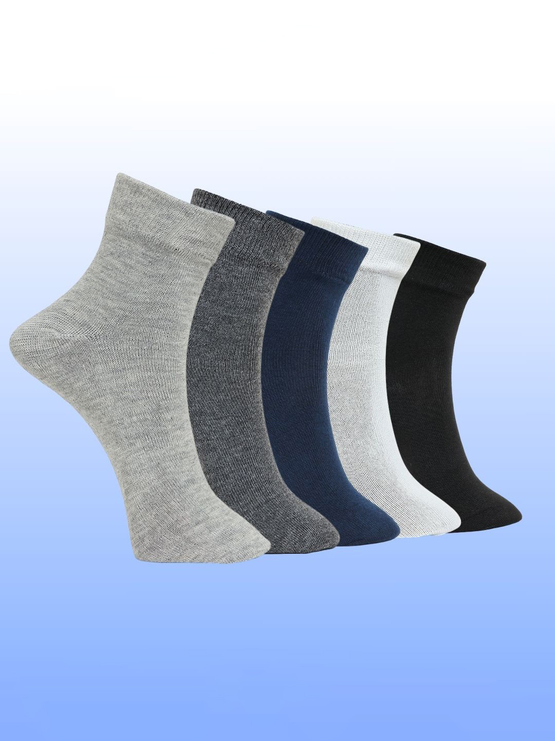 MJE Unisex Pack Of 5 Comfortable Ankle-Length Socks