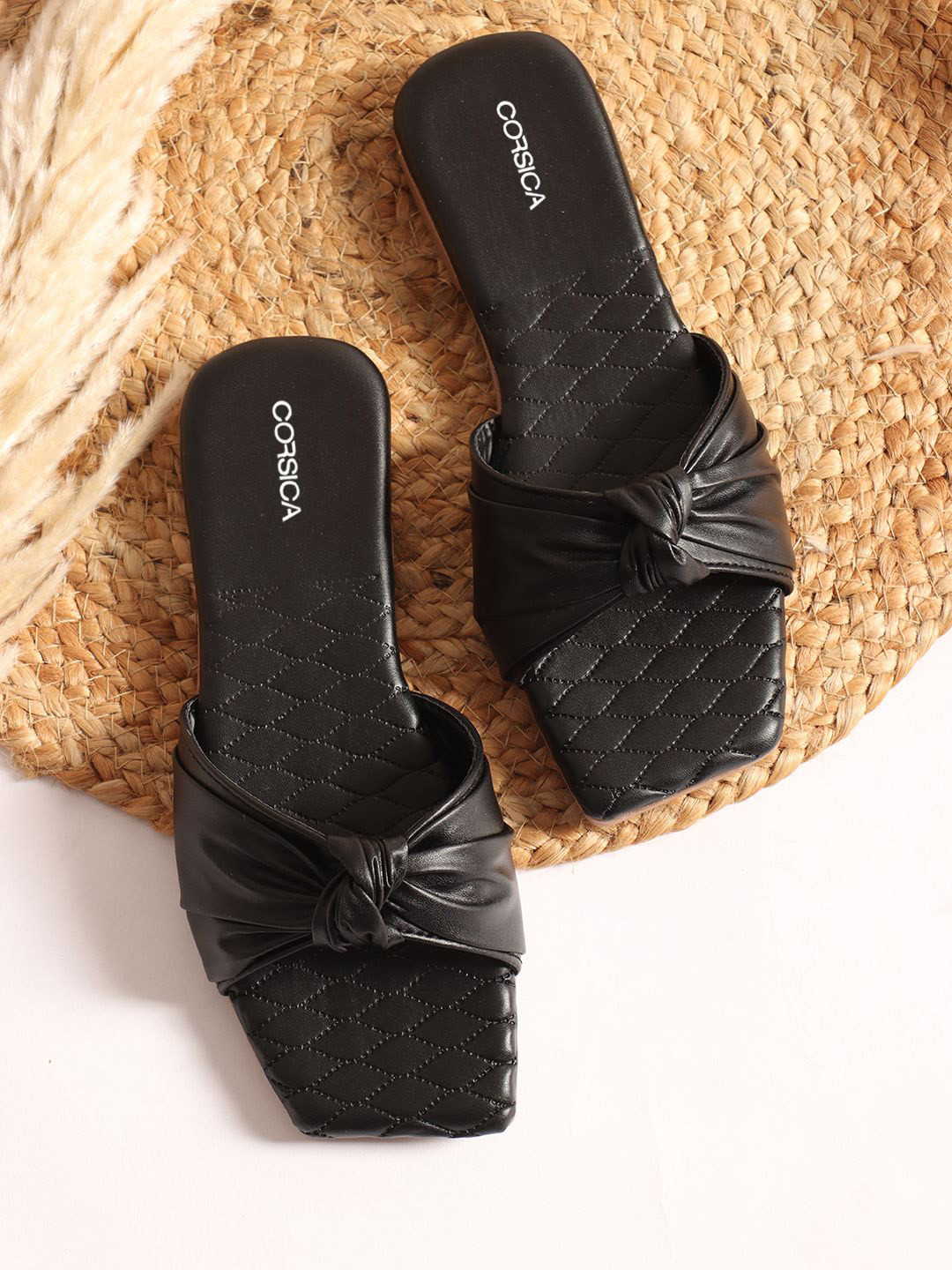 CORSICA Women Bow Open Toe Flats