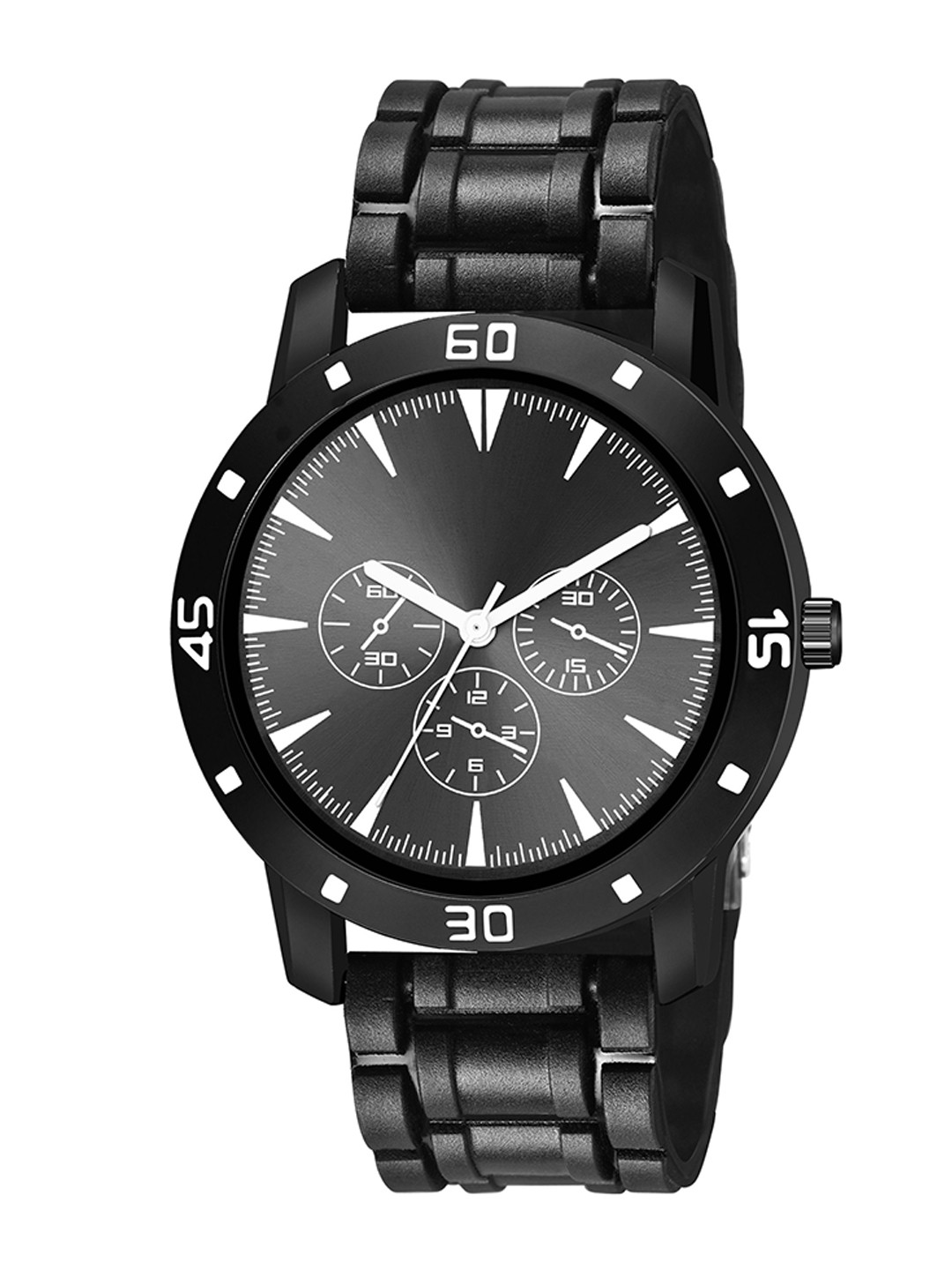 CSAMON Men Bracelet Style Straps Analogue Watch Aeviyo BLK M1 D 801BLK_SH
