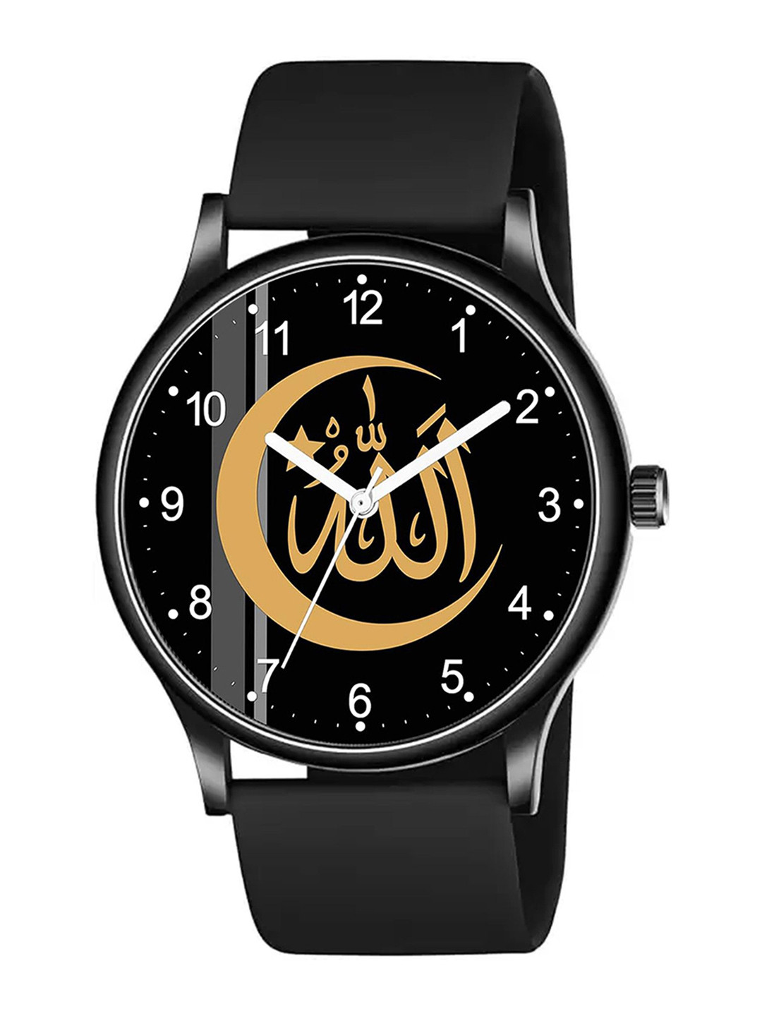 CSAMON Men Printed Dial Analogue Watch - SilmBLK Islamic NUM01 804BLK_SH