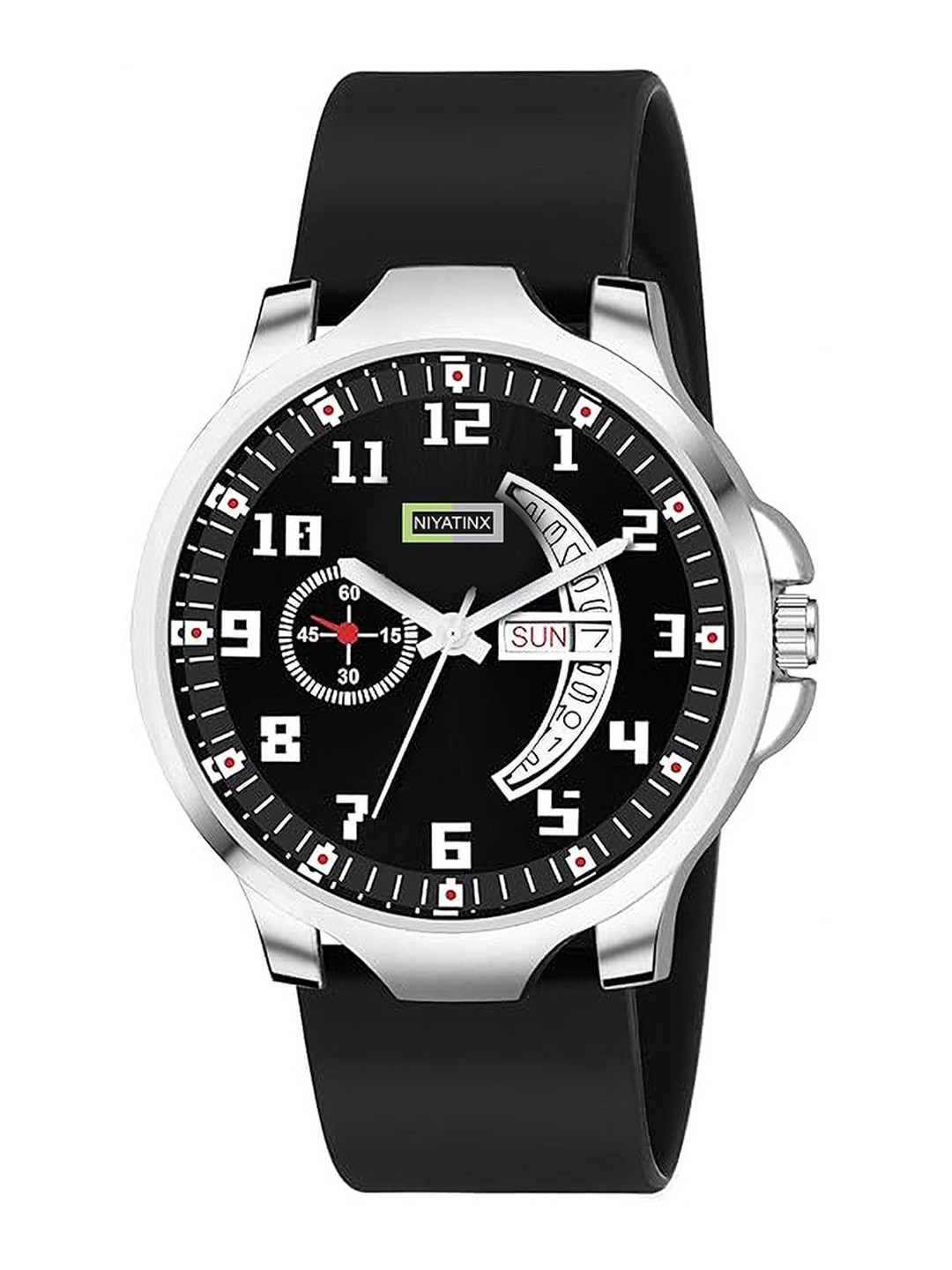 CSAMON Men Printed Dial Analogue Watch - 3KANSLV C1001BLK DD 804 BLK_SH