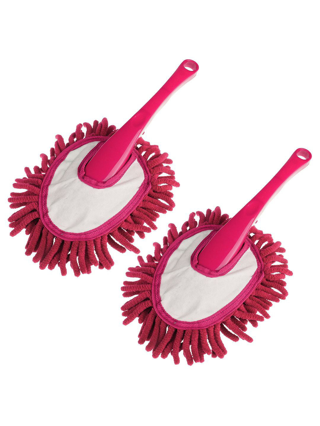 Kuber Industries 2-Pcs Pink Car Duster Cleaning Brush