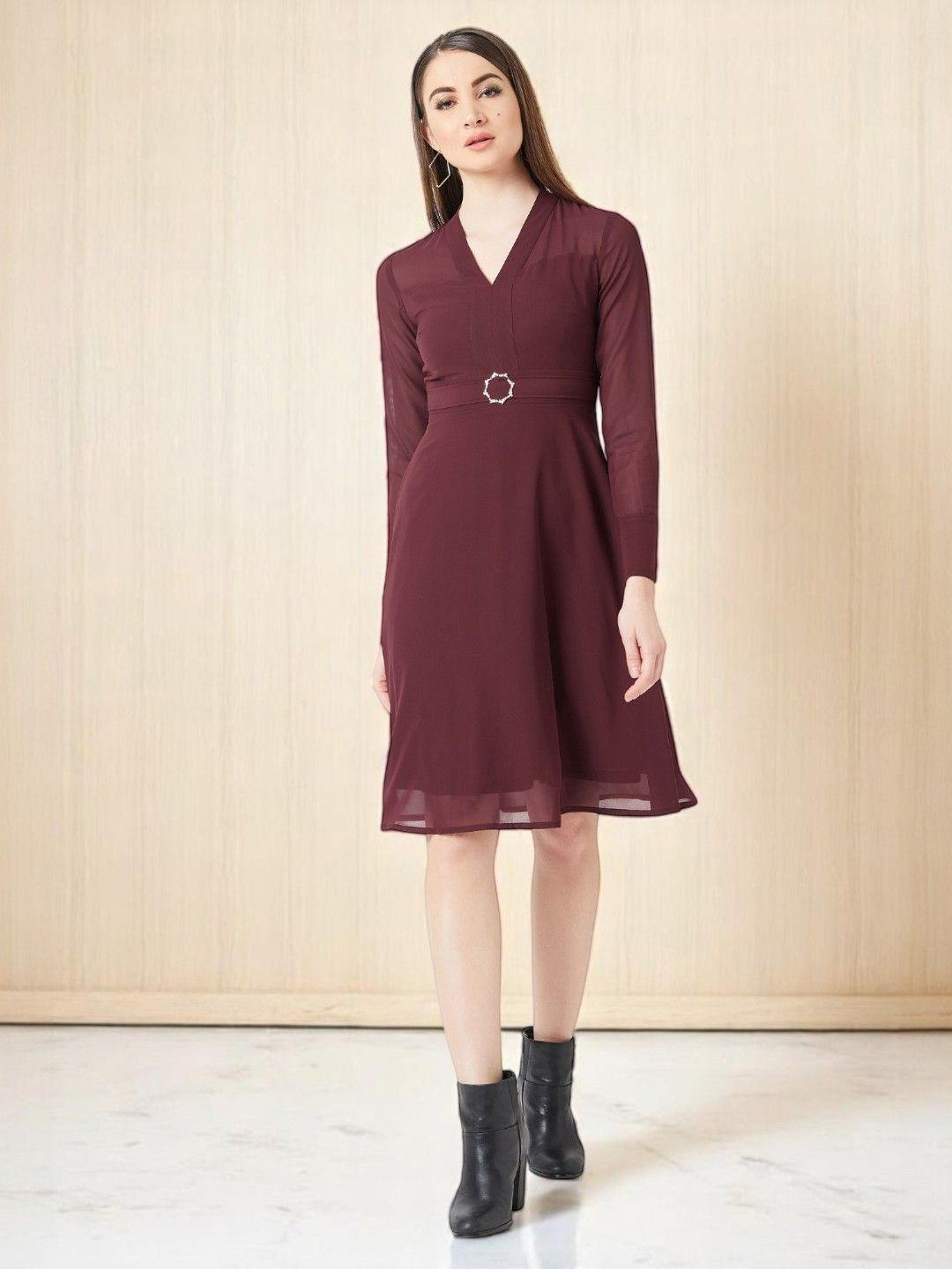 The Roadster Lifestyle Co. Women Solid Citrus Pop Skater Dress