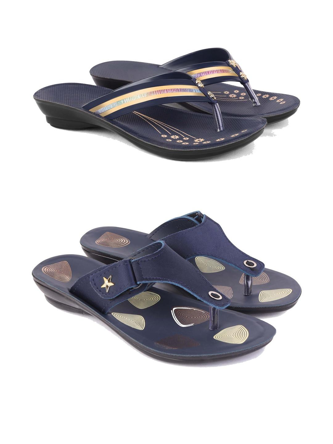 PENNEN Women Multicoloured Thong Flip-Flops