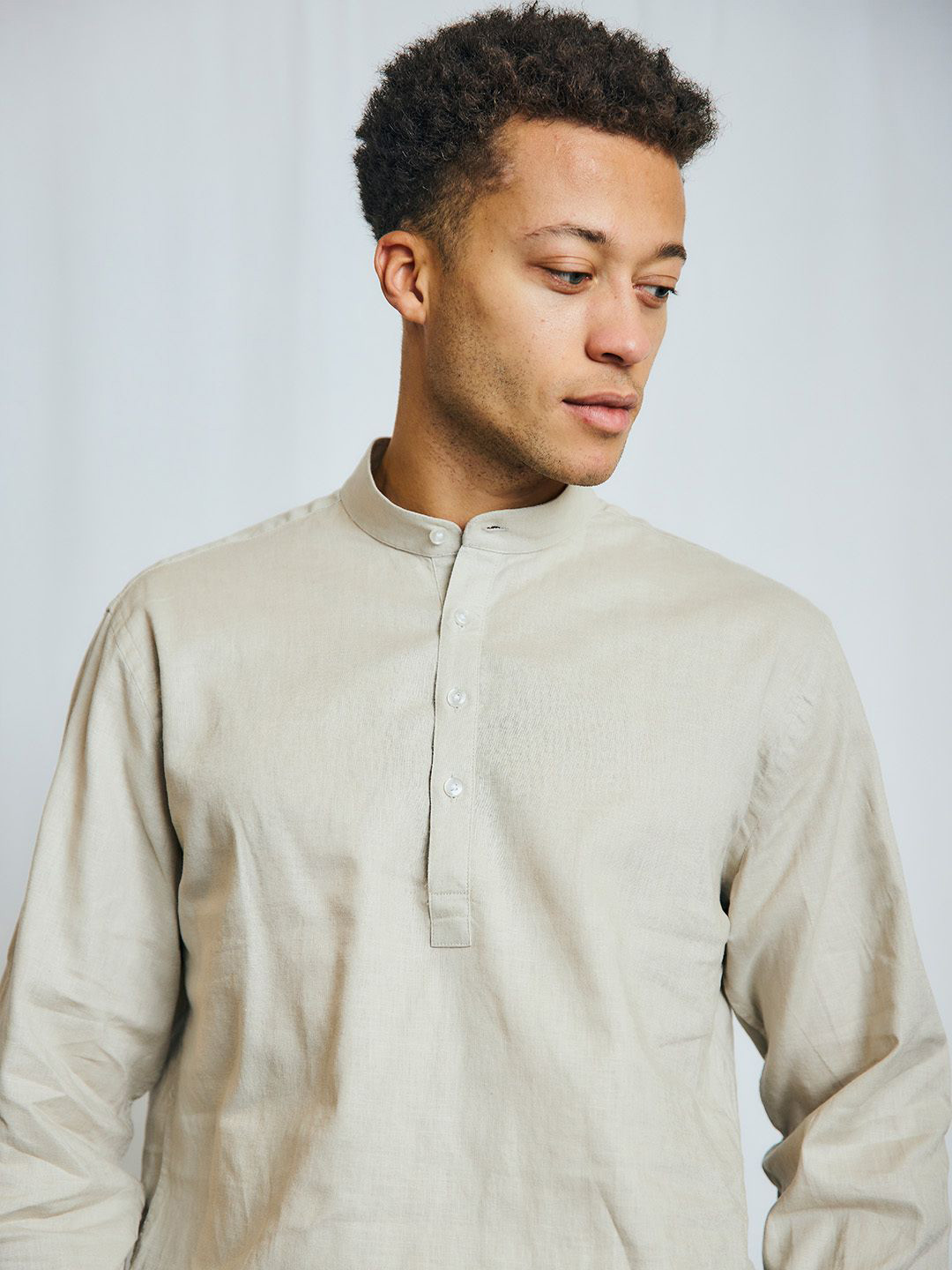 Bruun & Stengade Men Mandairan Coller Relexed Fit Casual Shirt