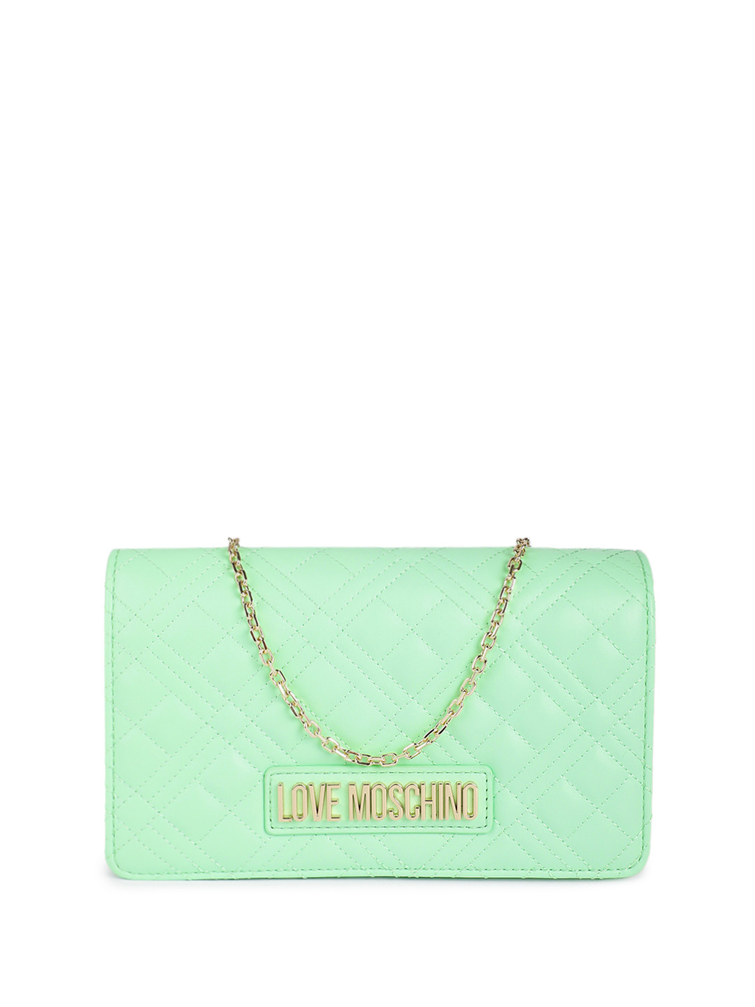 LOVE MOSCHINO  Faux Leather Structured Quilted Sling Bag