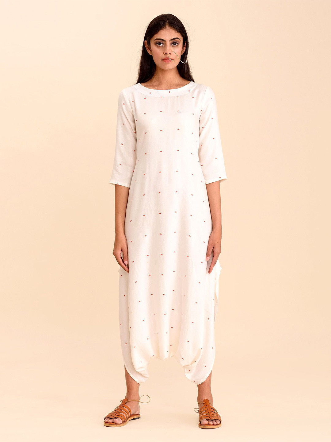 Pasha Adaa Printed Culotte Dhoti Jumpsuit