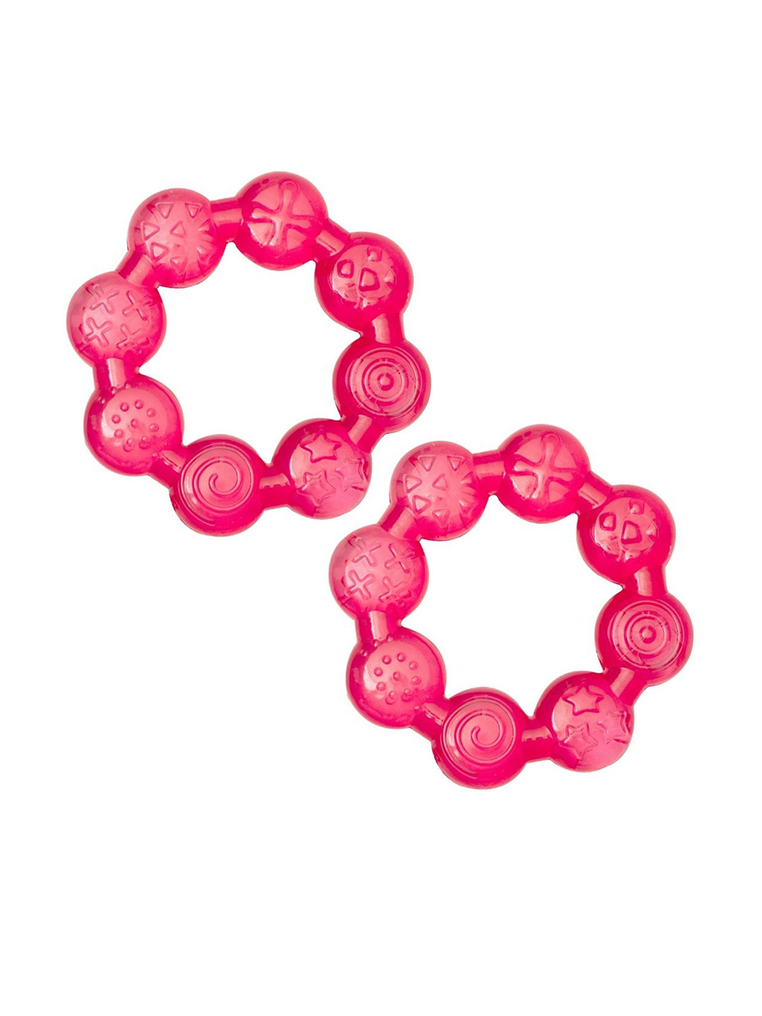 Adore Set Of 2 Luscious Water Filled Eva Teether Beads- Red