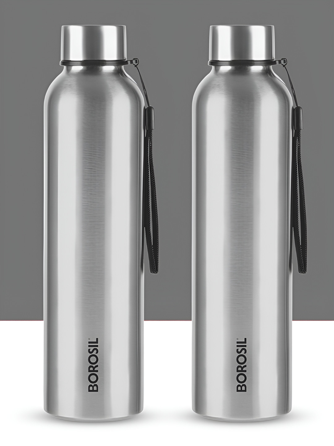 BOROSIL Laguna Steel Stainless Steel BPA Free 2 Piece Water Bottle - 1L