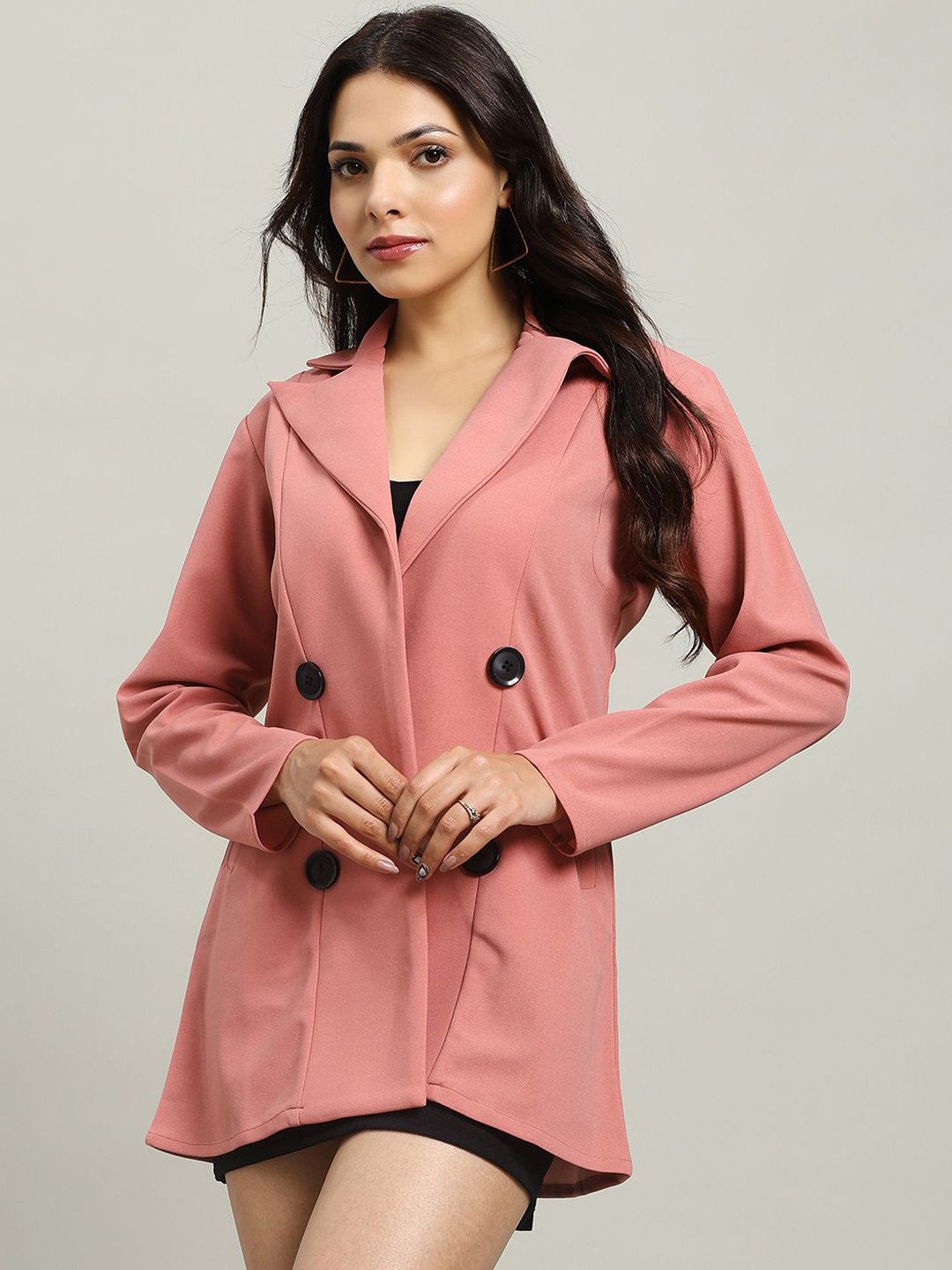 WoowZerZ Oversized Open Front Overcoat