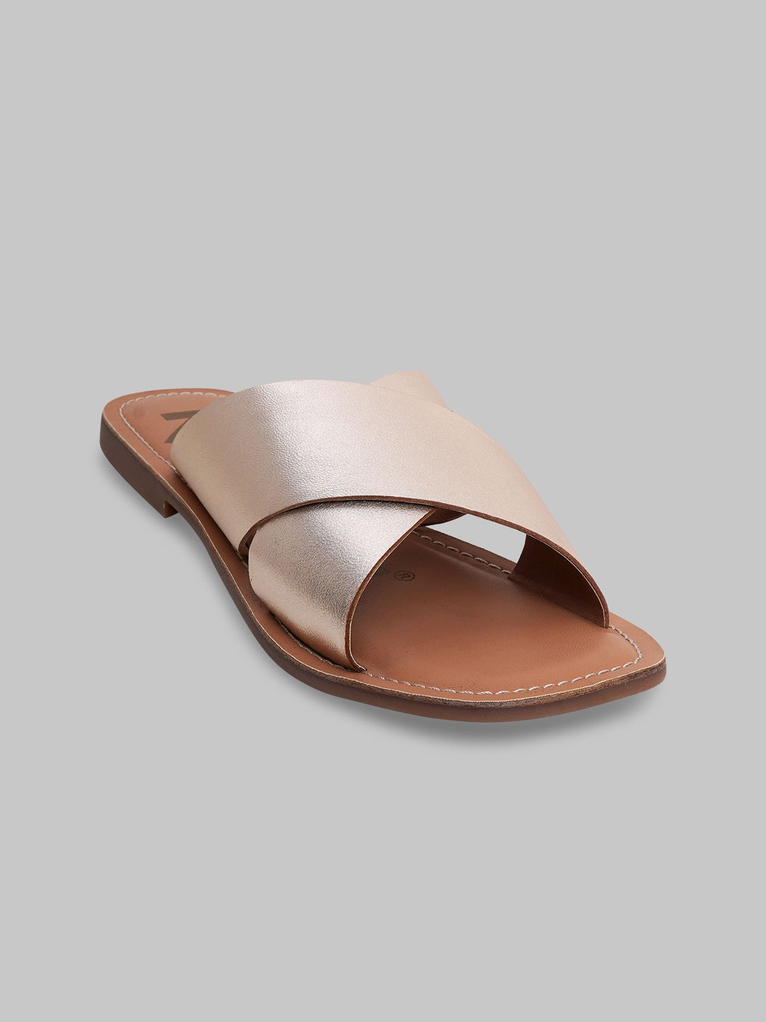 Kickers Women Textured Leather Open Toe Flats