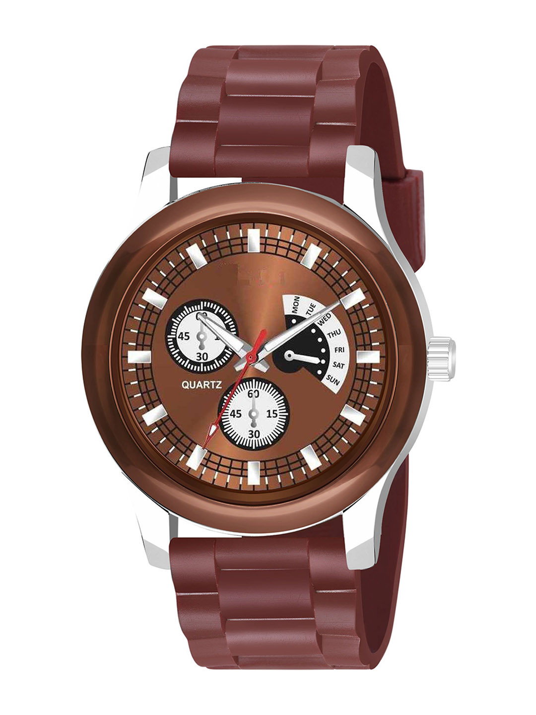 CSAMON Men Embellished Bracelet Style Straps Analogue Watch B9050 BROAeviyo NEW CD_SH
