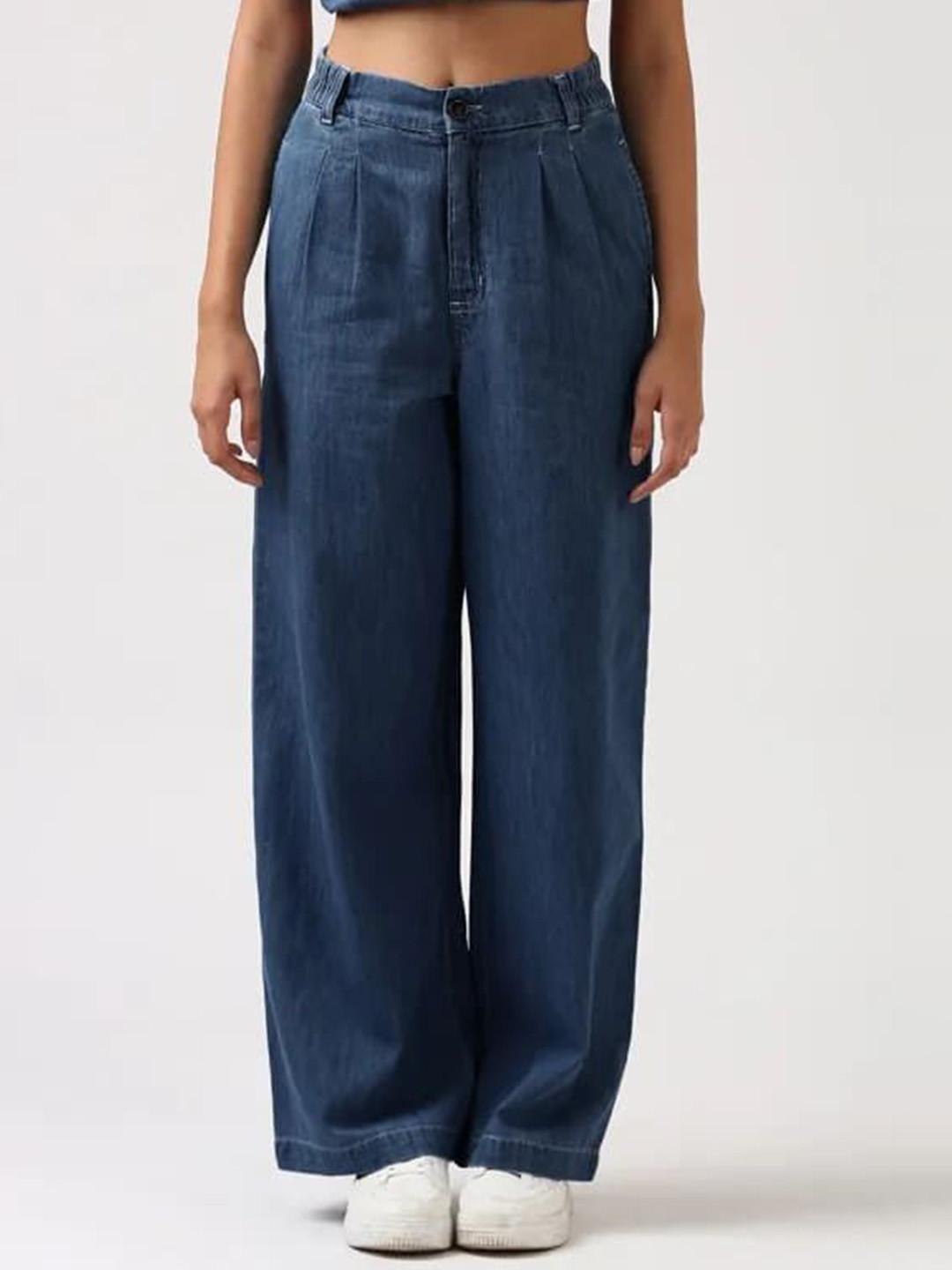 Jolene.club Women Indigo Denim Flare Pants