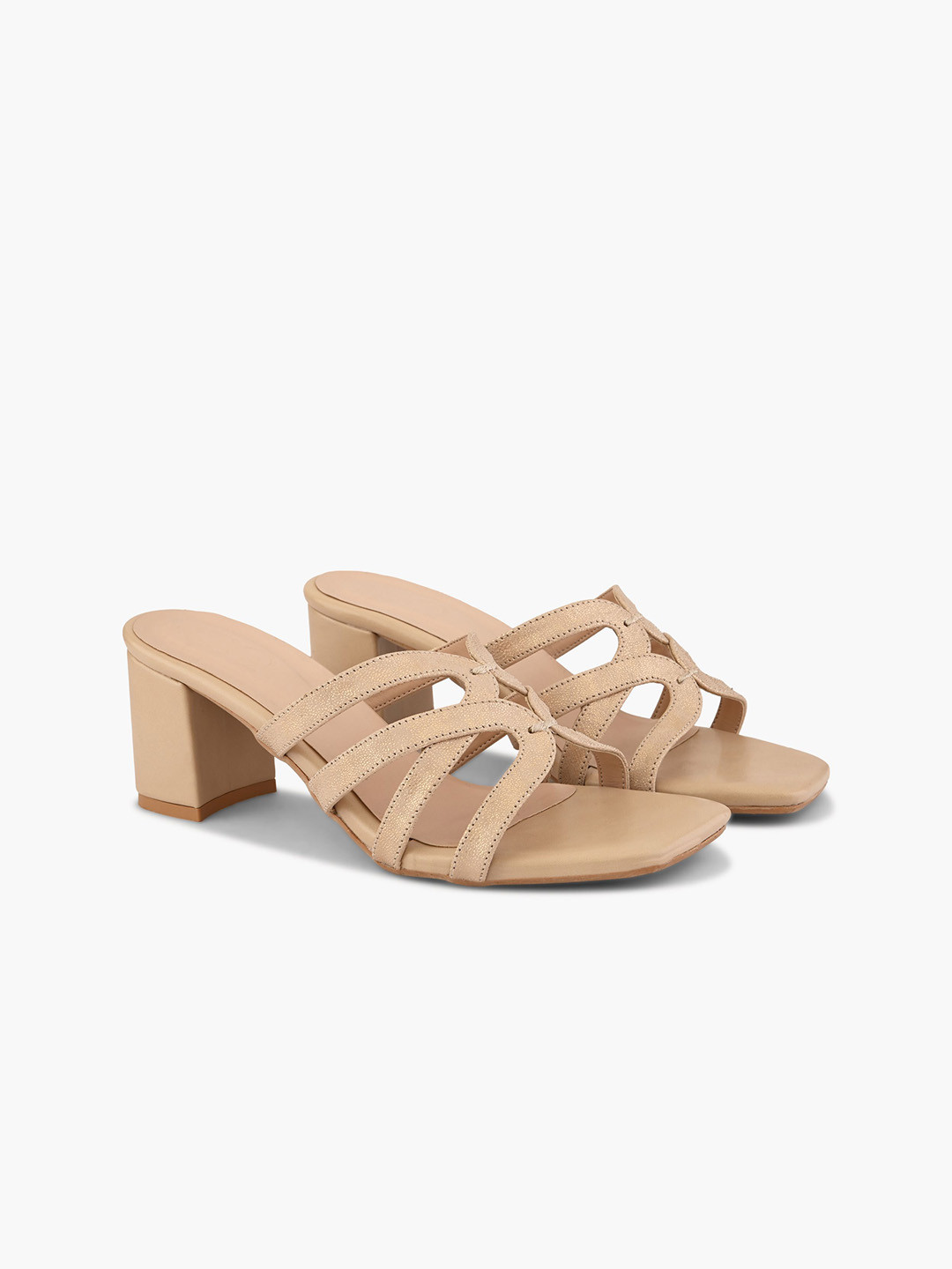 Elevato Basics Women Striped Party Block Synthetic Leather Sandals with Bows