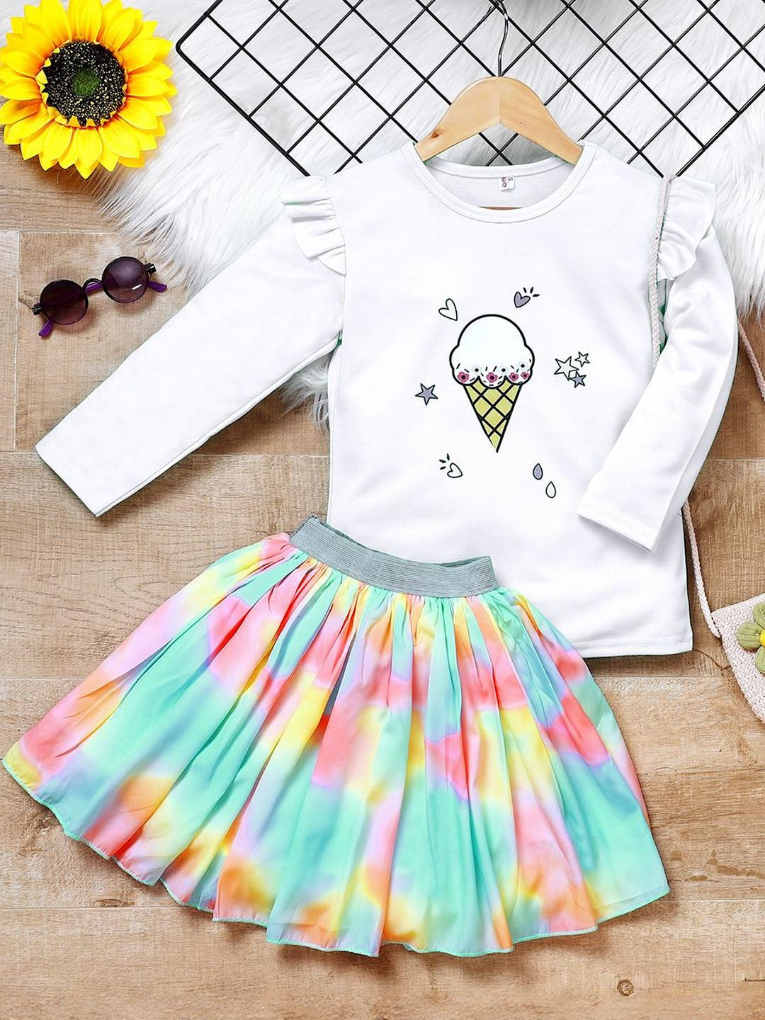 Hikuj Kids Top & Skirt Clothing Set