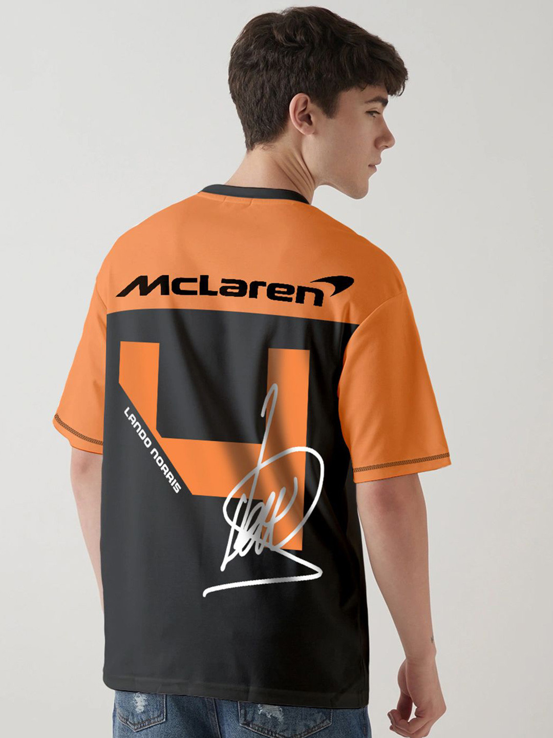 Crazymonk Men Lando Printed Graphic Oversized T-Shirt