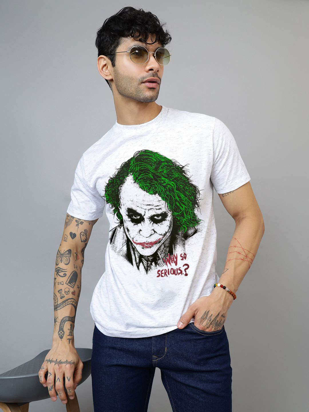 Free Authority Joker Printed Round Neck Pure Cotton T-shirt