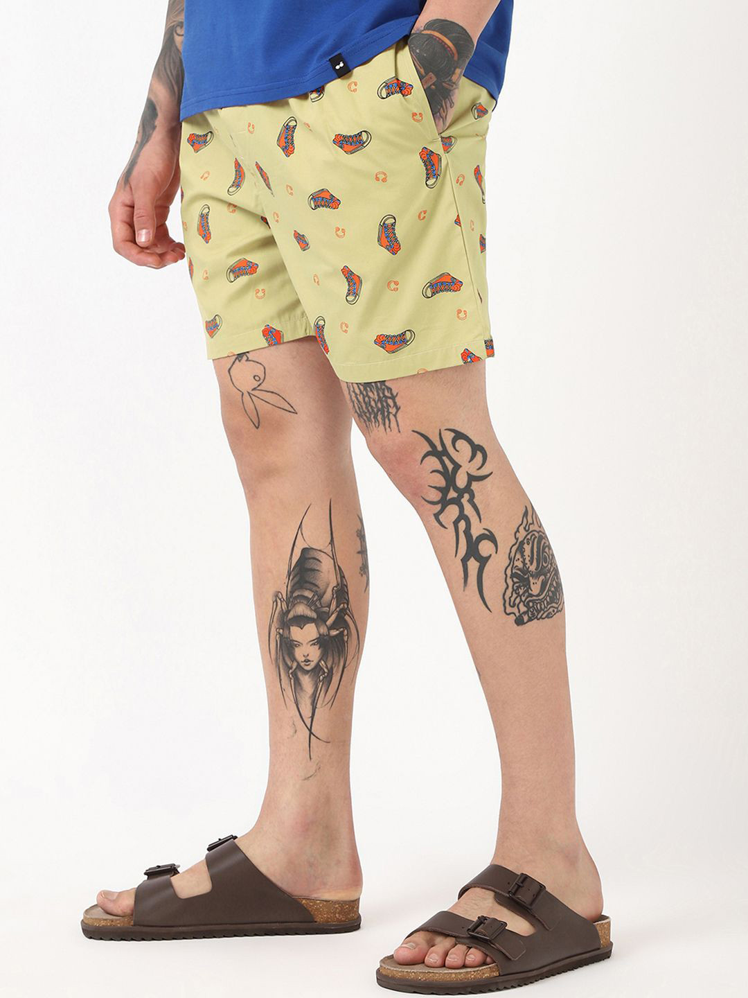 Bewakoof Men Beige All Over Printed Boxers