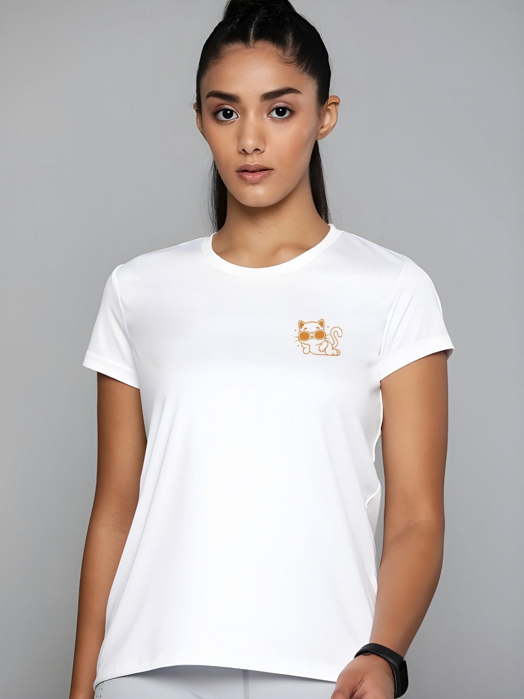 ◆EMIS◆ WOMENS APPLIQUE TSHIRTNAVY m1037_1334690 Buy SZN Women Printed Applique T-shirt - Tshirts for Women