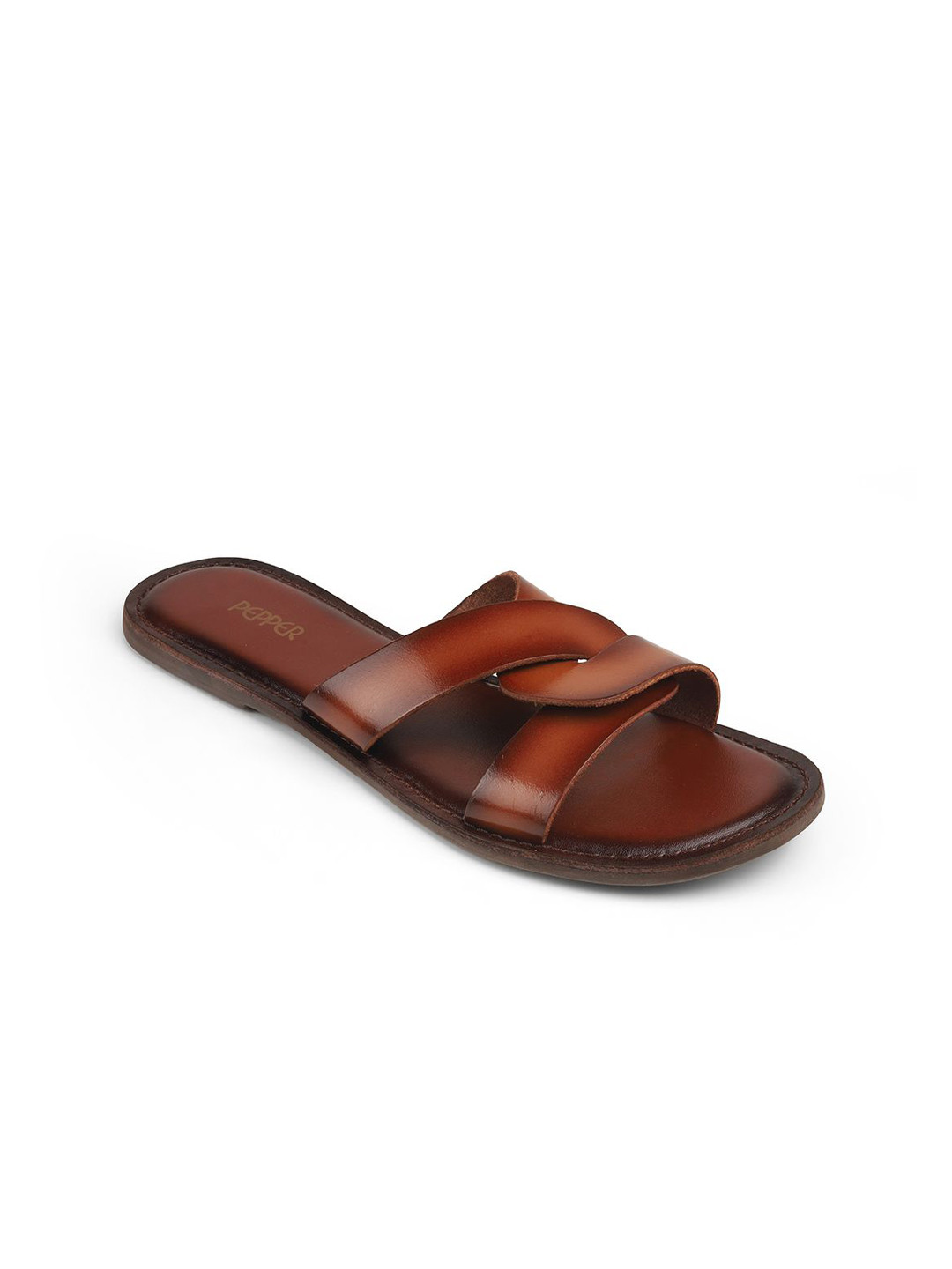 PEPPER Women Leather Open Toe Flats