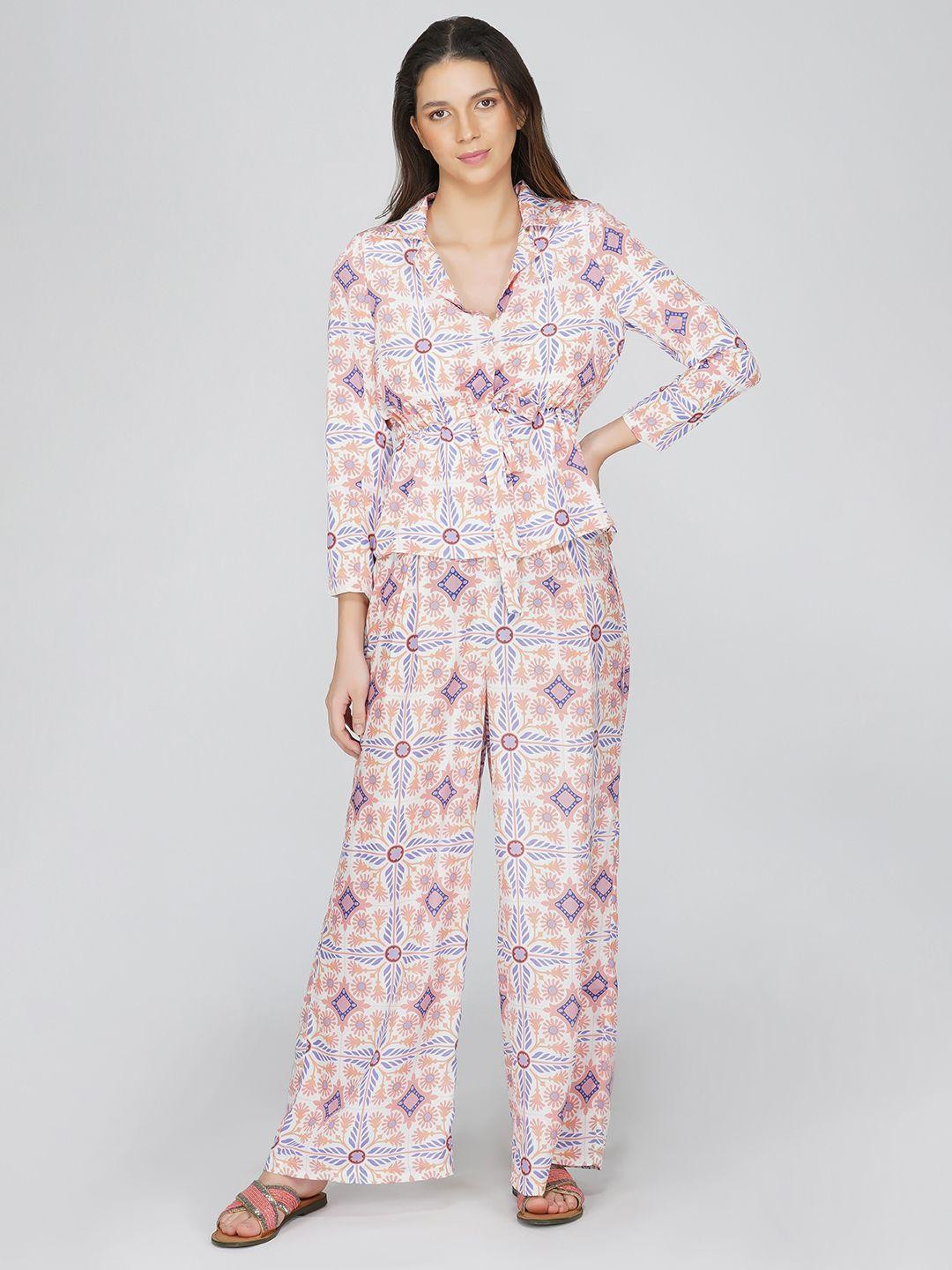 SZN Blossom Tile Print Trouser