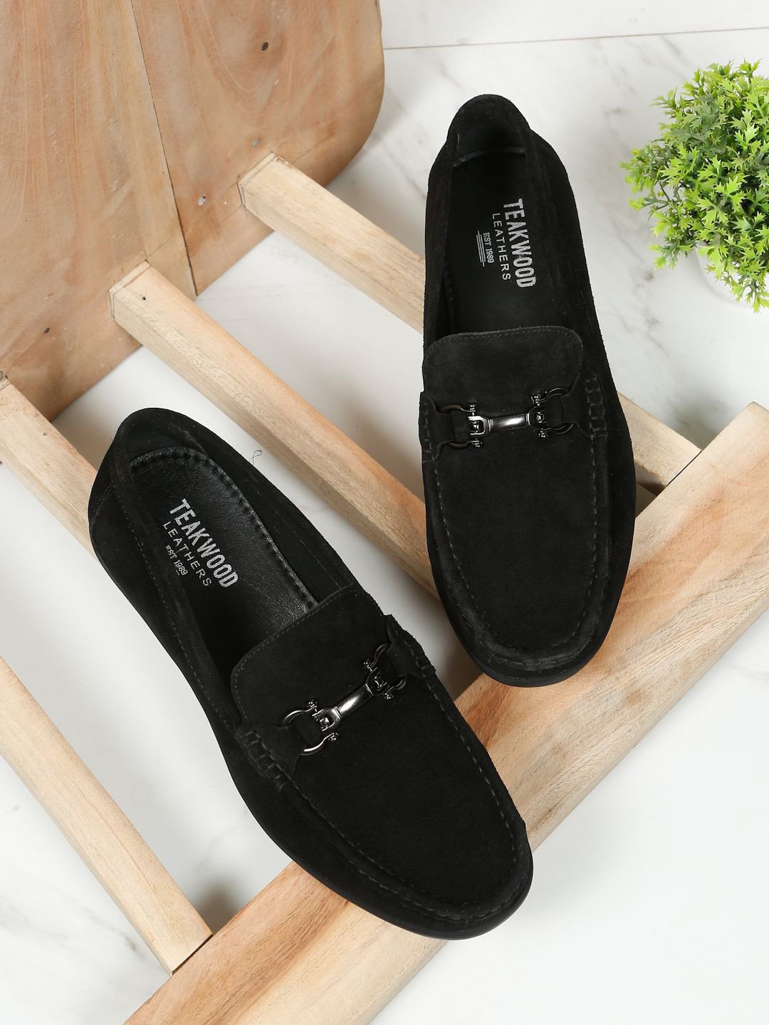 Teakwood Leathers Men Suede TPR Formal Loafers