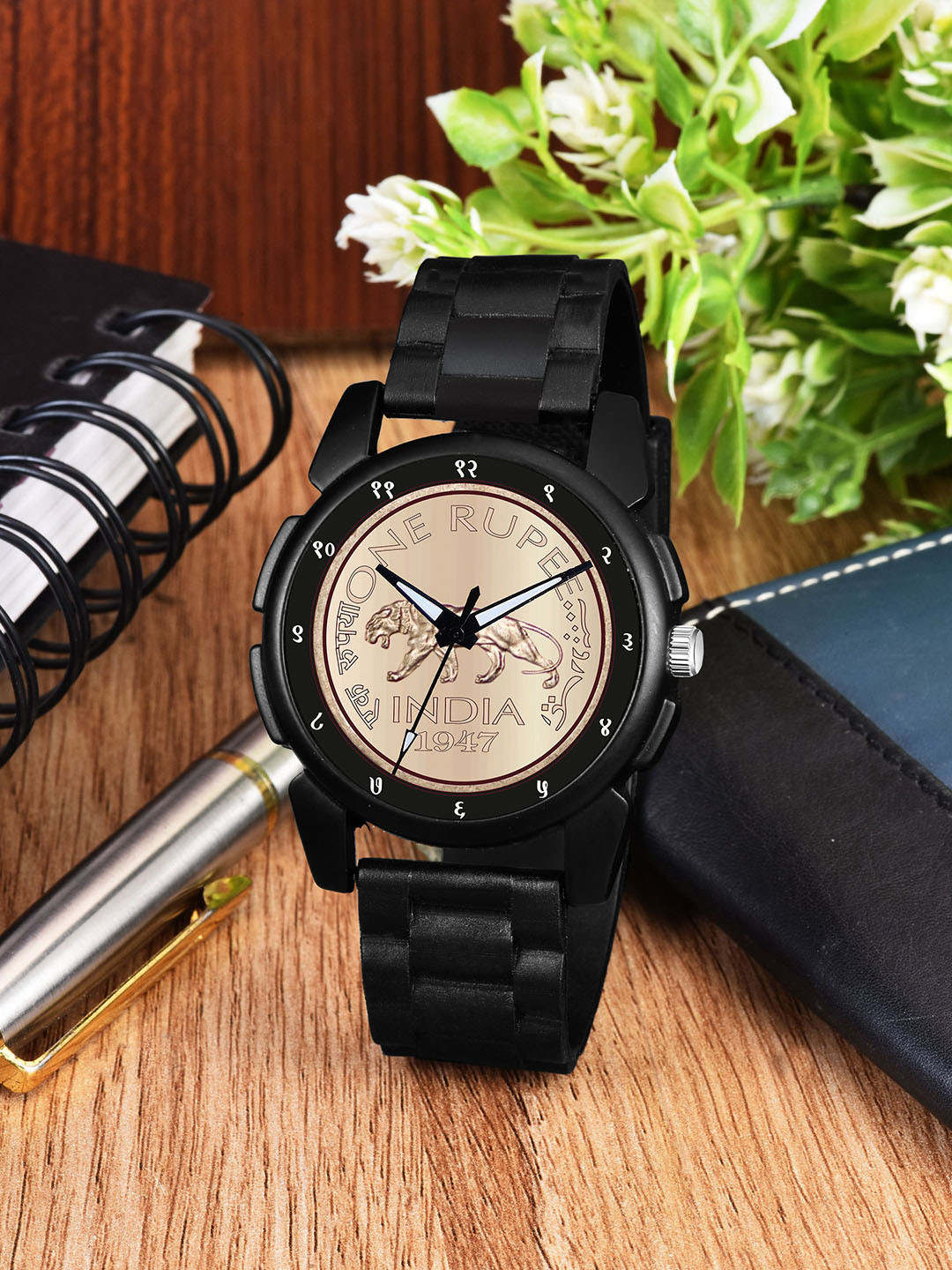 CSAMON Men Dial & Bracelet Style Straps Analogue Watch J16BLK GREY RS NEW PU_SH