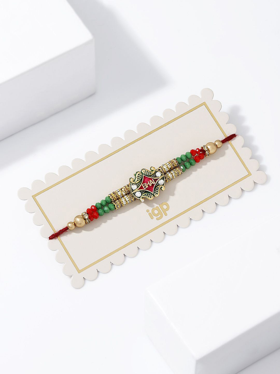 IGP Thread Meena Work Bhai Rakhi
