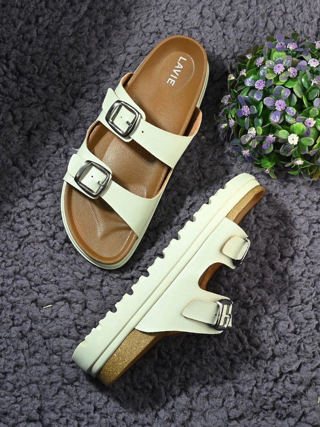 Lavie Women Open Toe Flats with Buckles Flats