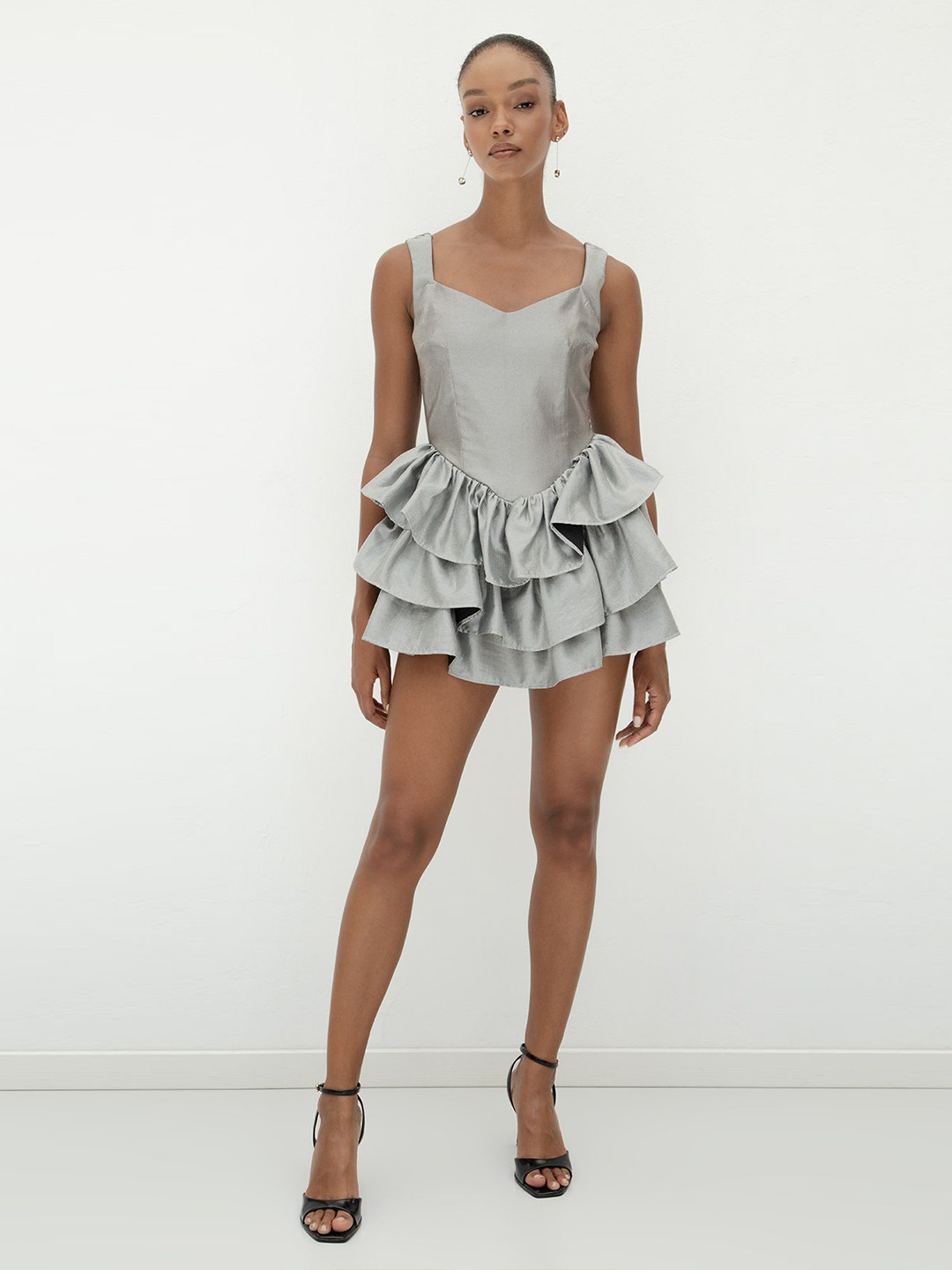 Fashion Gaiia Women Ruffles Layered & Tiered A-Line Mini Dress