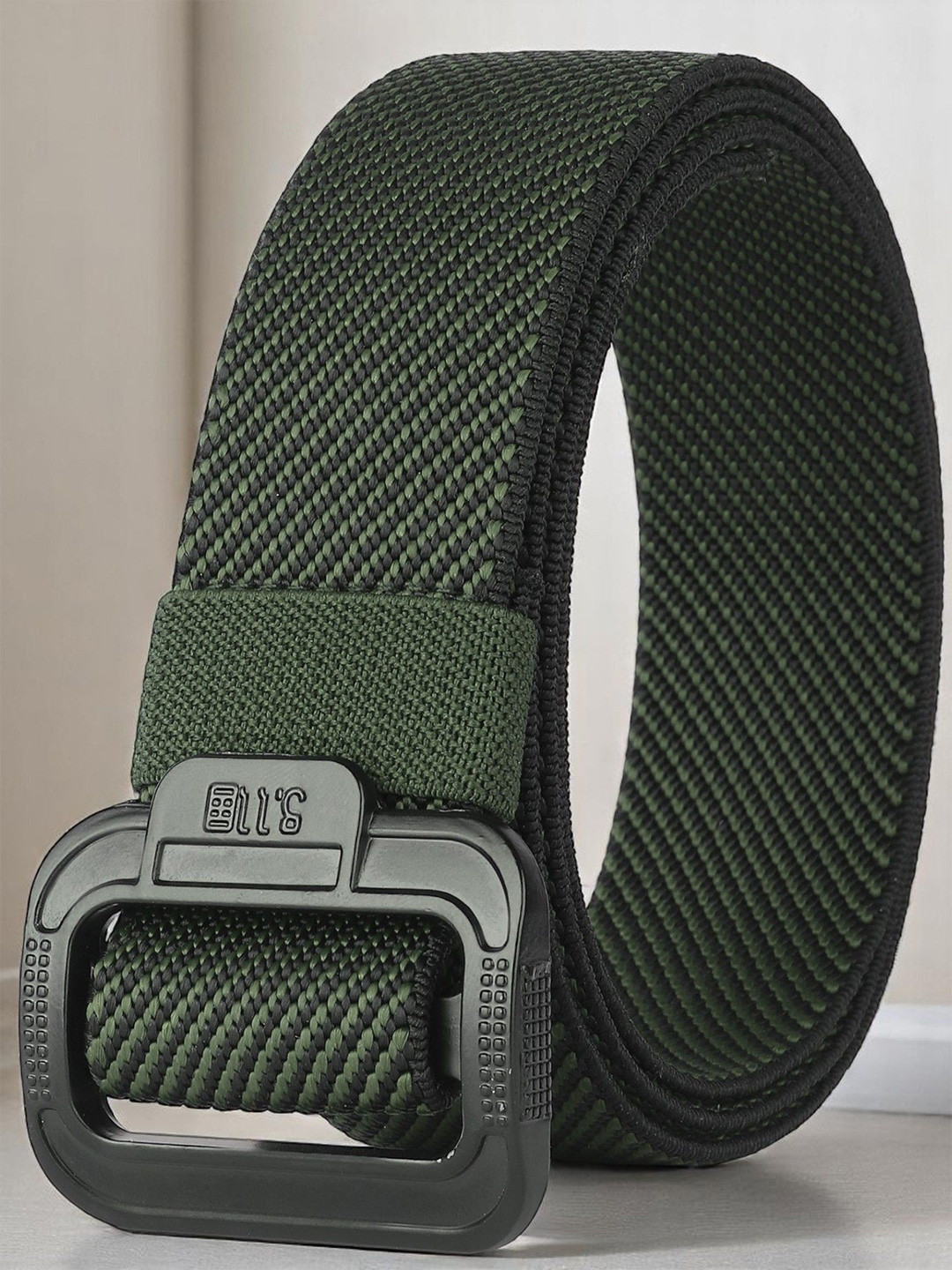 glitchez Men Textured Canvas Formal Belt