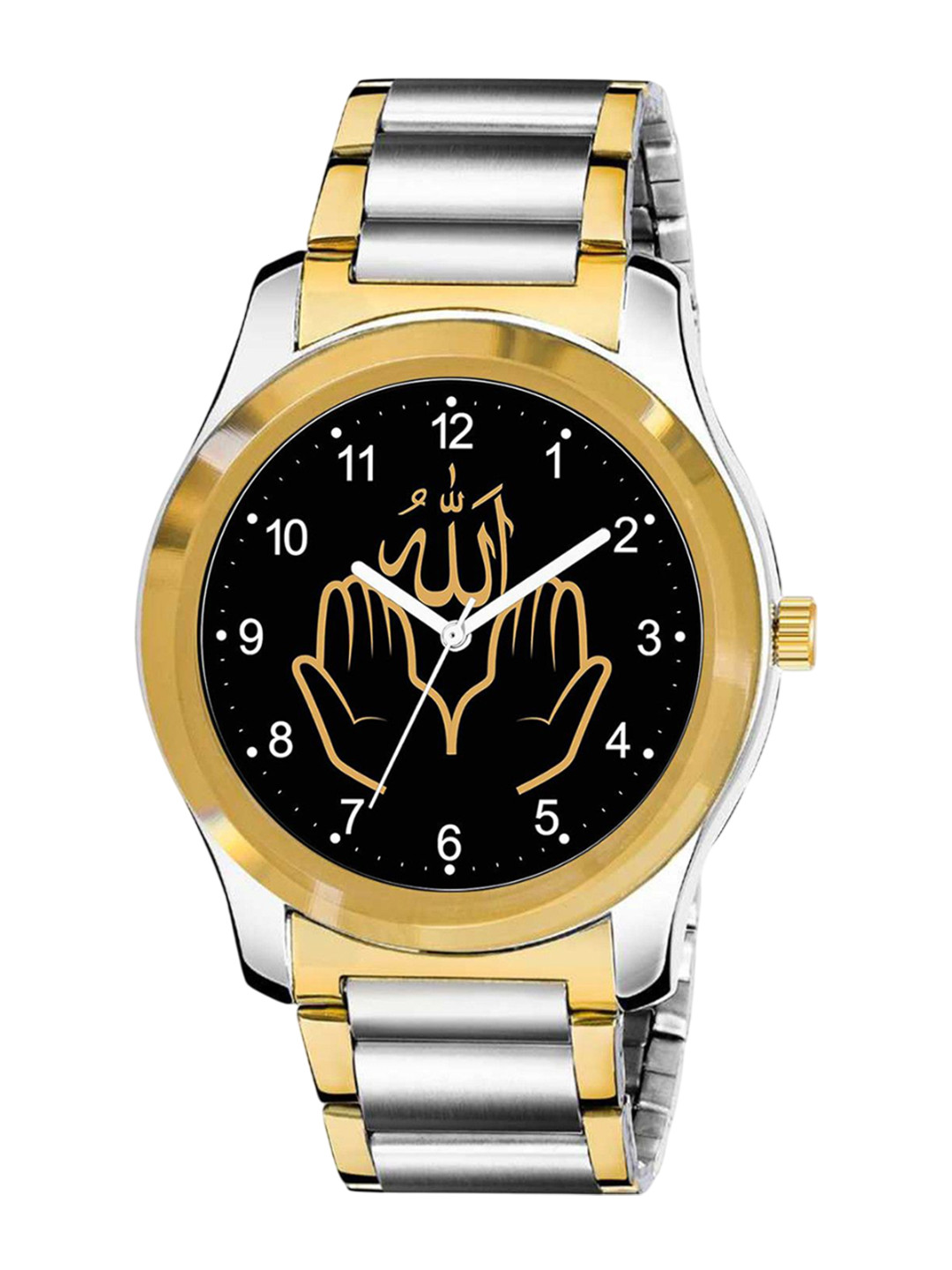 CSAMON Men Stainless Steel Bracelet Straps Analogue Watch GPChain Islamic NUM03 CD_SH