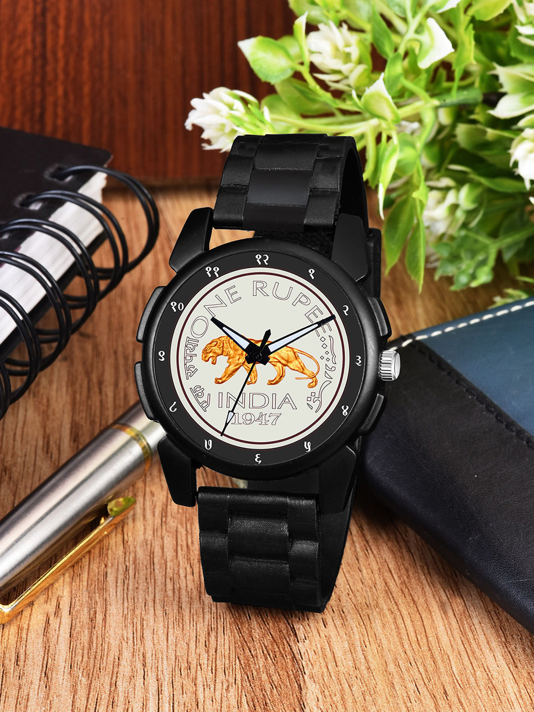 Gopal Shopcart Unisex Printed Analogue Watch J16BLK-SLV-RS-NEW-PU_SH