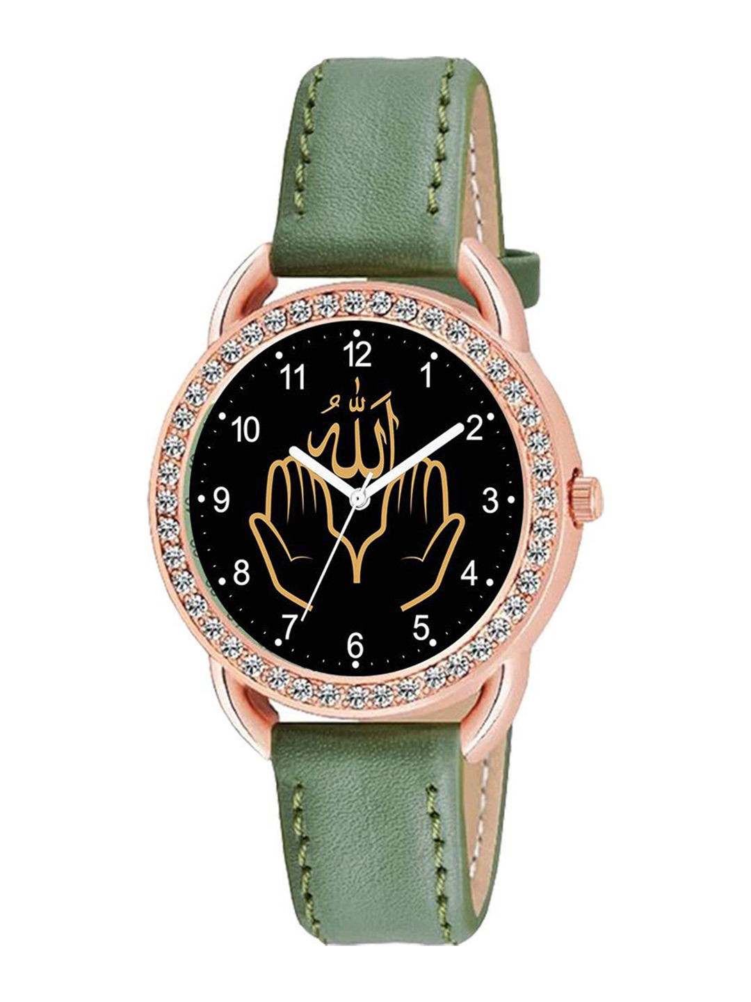 CSAMON Women Embellished Dial Analogue Watch - C23RG Islamic NUM03 Green L_SH