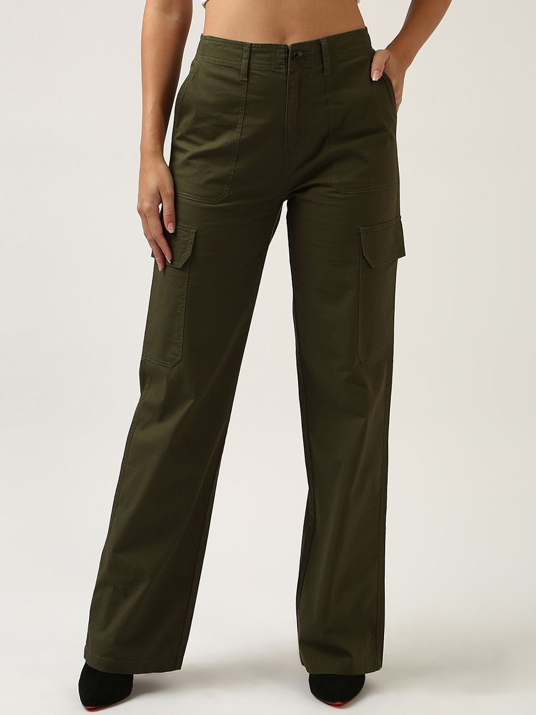 Jolene.club Women Great Comfort Pant-Cargo-Olive