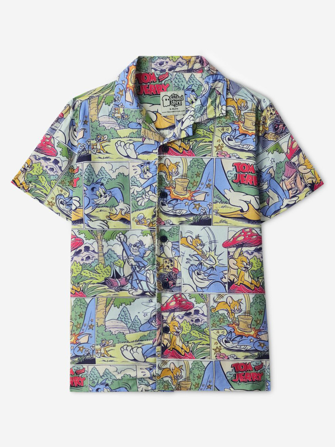 The Souled Store Boys Tom & Jerry Comics Printed Casual Shirt