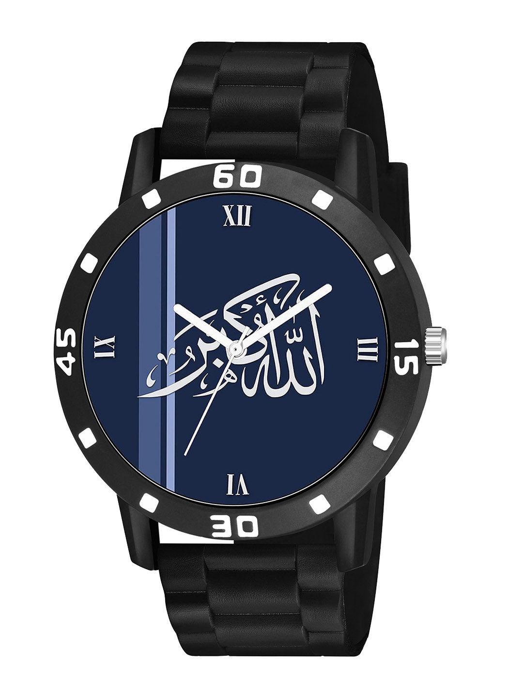 CSAMON Men Dial & Bracelet Style Straps Analogue Watch AeviyoBLK IslamicBLU ROM06 CD_SH