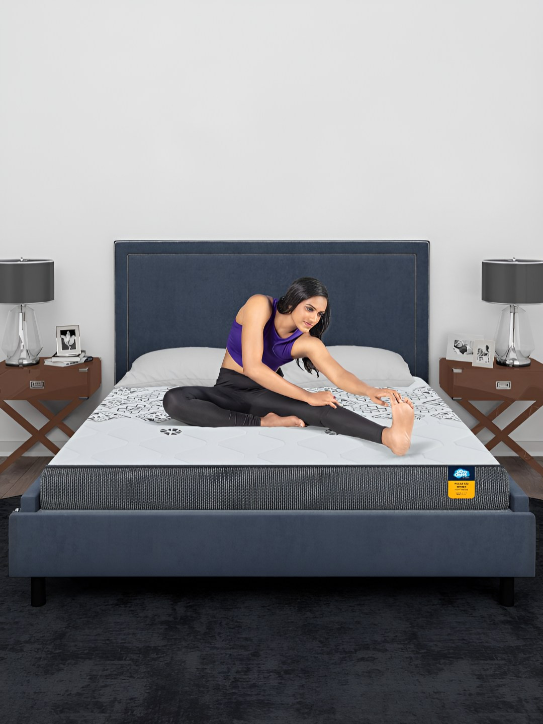 Centuary White & Grey Quilted Zero Partner Disturbance Queen Size Mattress