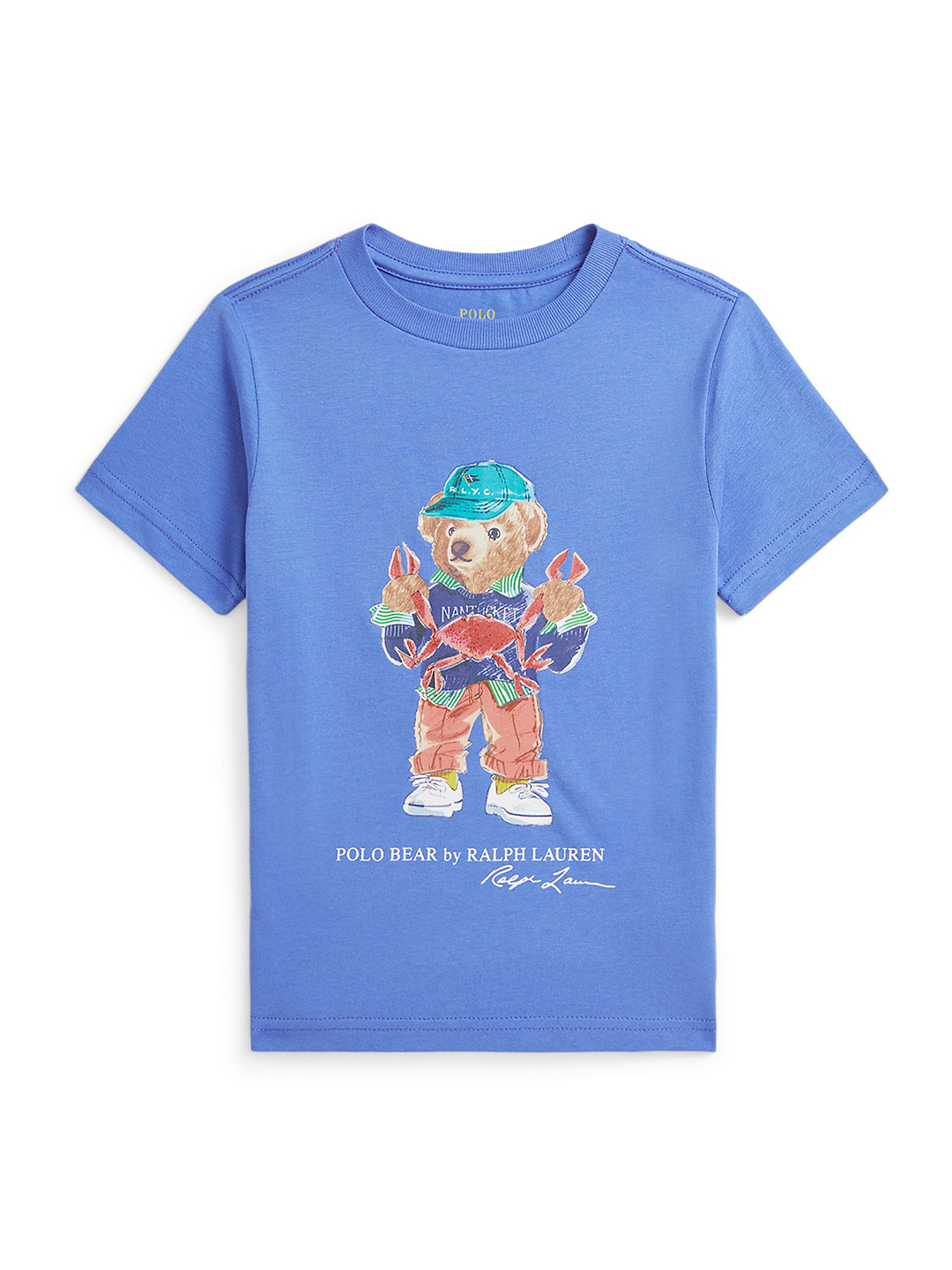 Polo Ralph Lauren Kids Boys Graphic Printed Round Neck Pure Cotton T-Shirt
