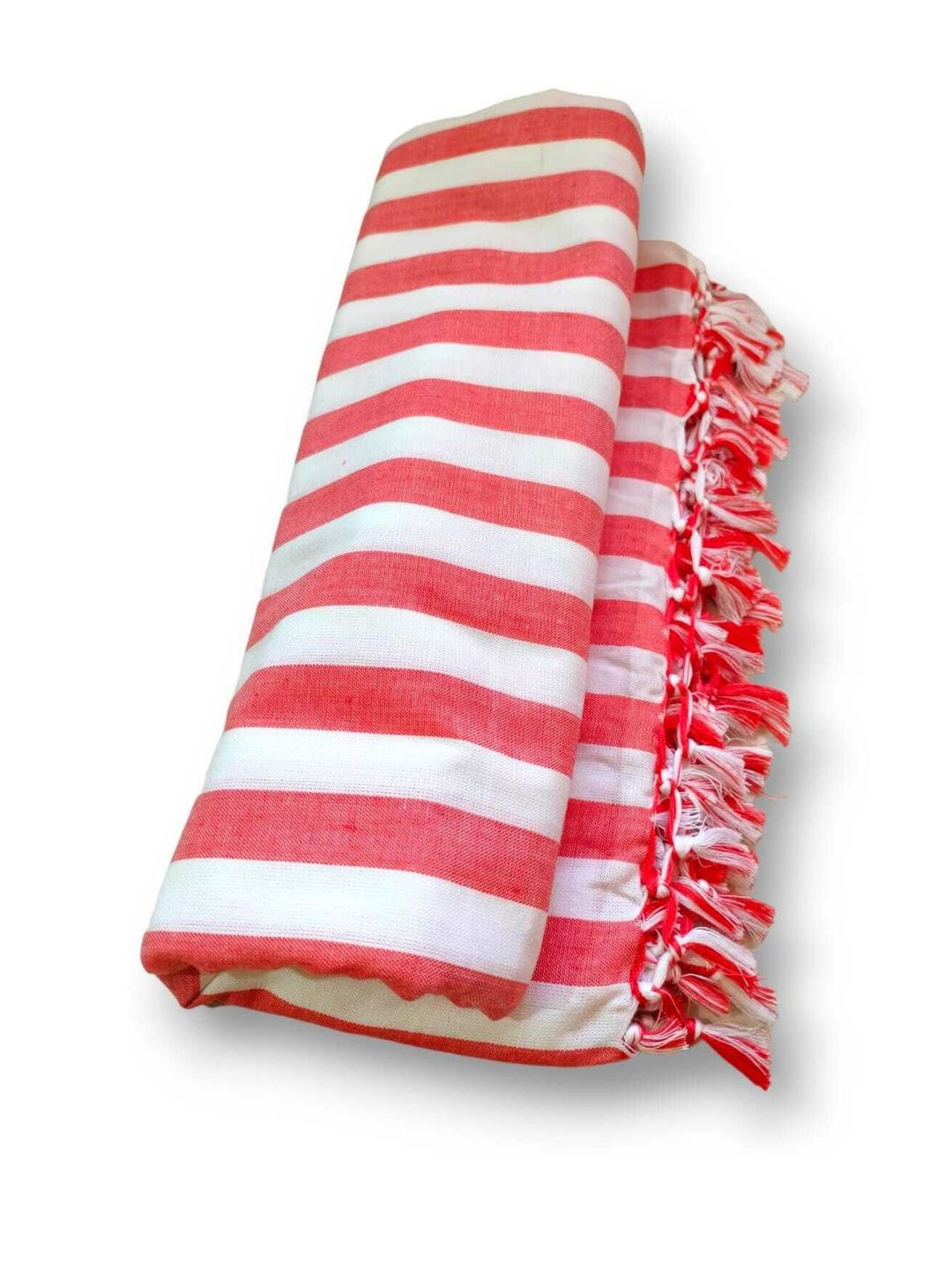 VANISHREE WORLD Red Cotton Double Bed Blanket