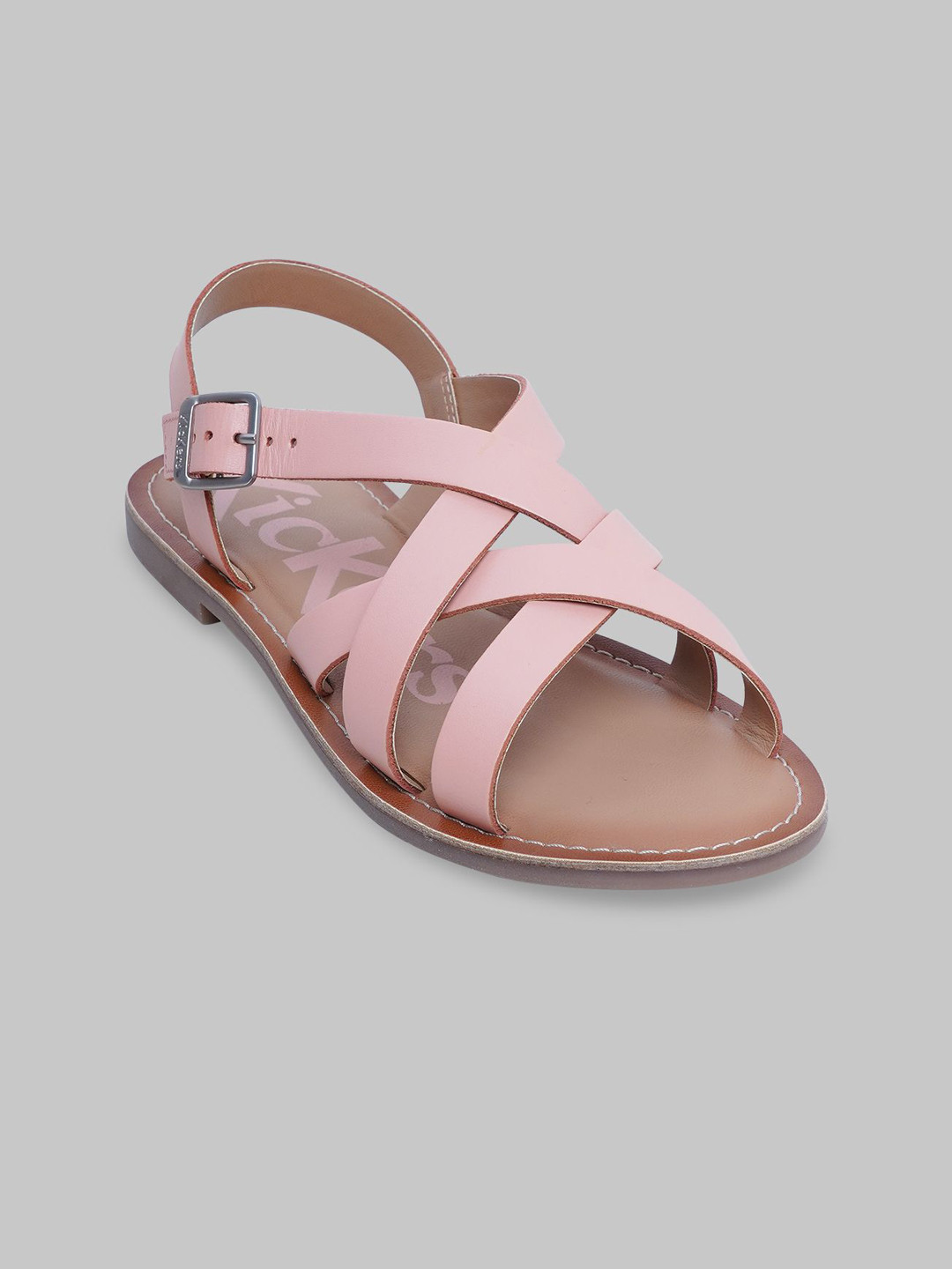 Kickers Women Open Toe Flats with Buckle