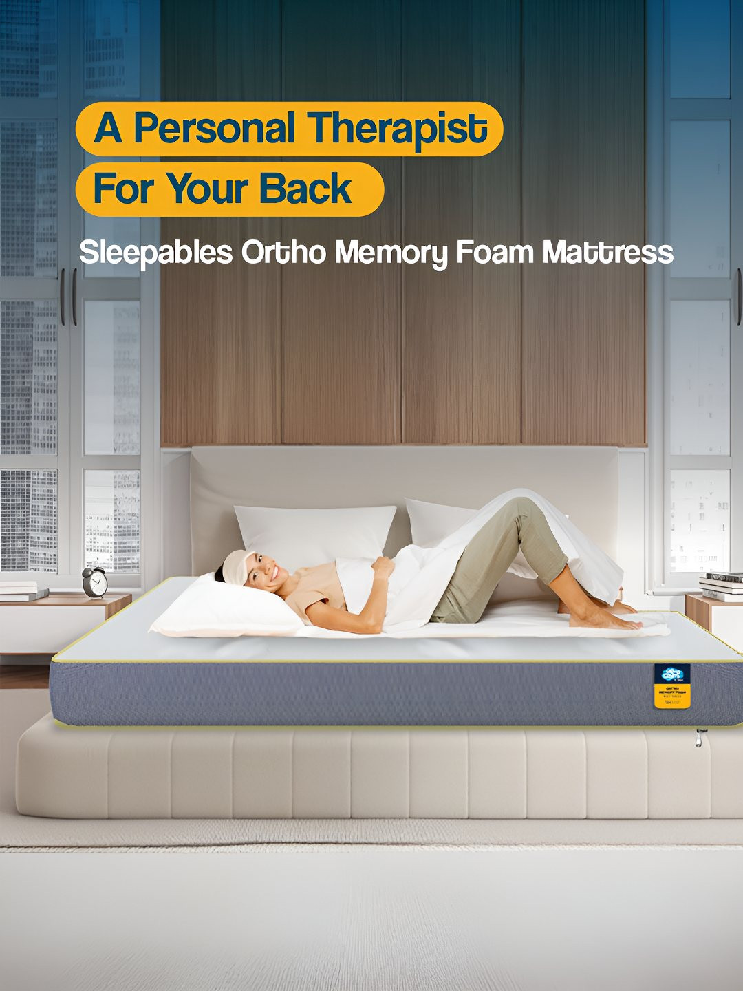 Centuary White Quilted Memory Foam Orthopedic SingleMattress